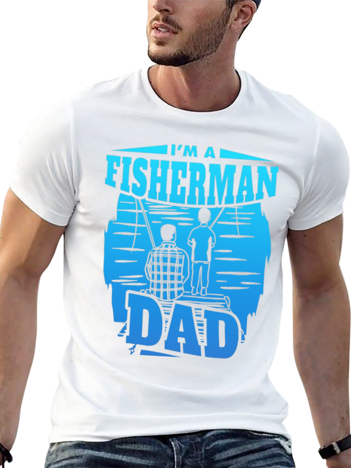 Fisherman Dad T-Shirt - Fishing Fathers Day Gift