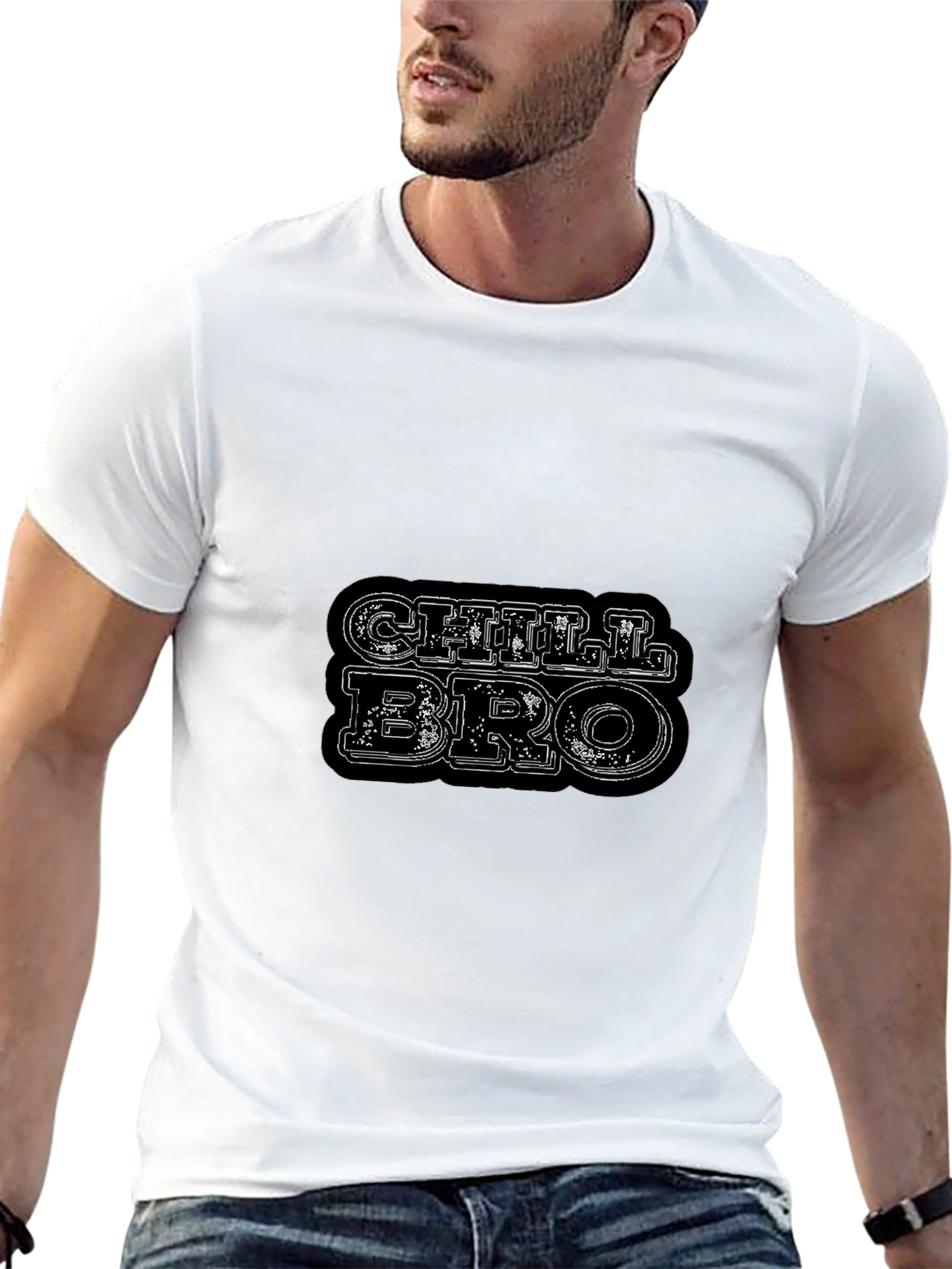 Chill Bro Black Graphic T-Shirt