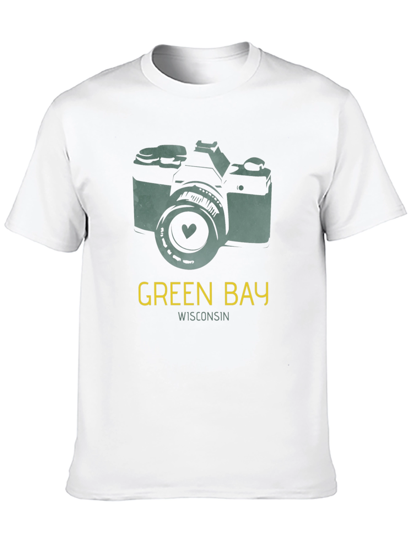 Green Bay Wisconsin Camera Graphic T-Shirt