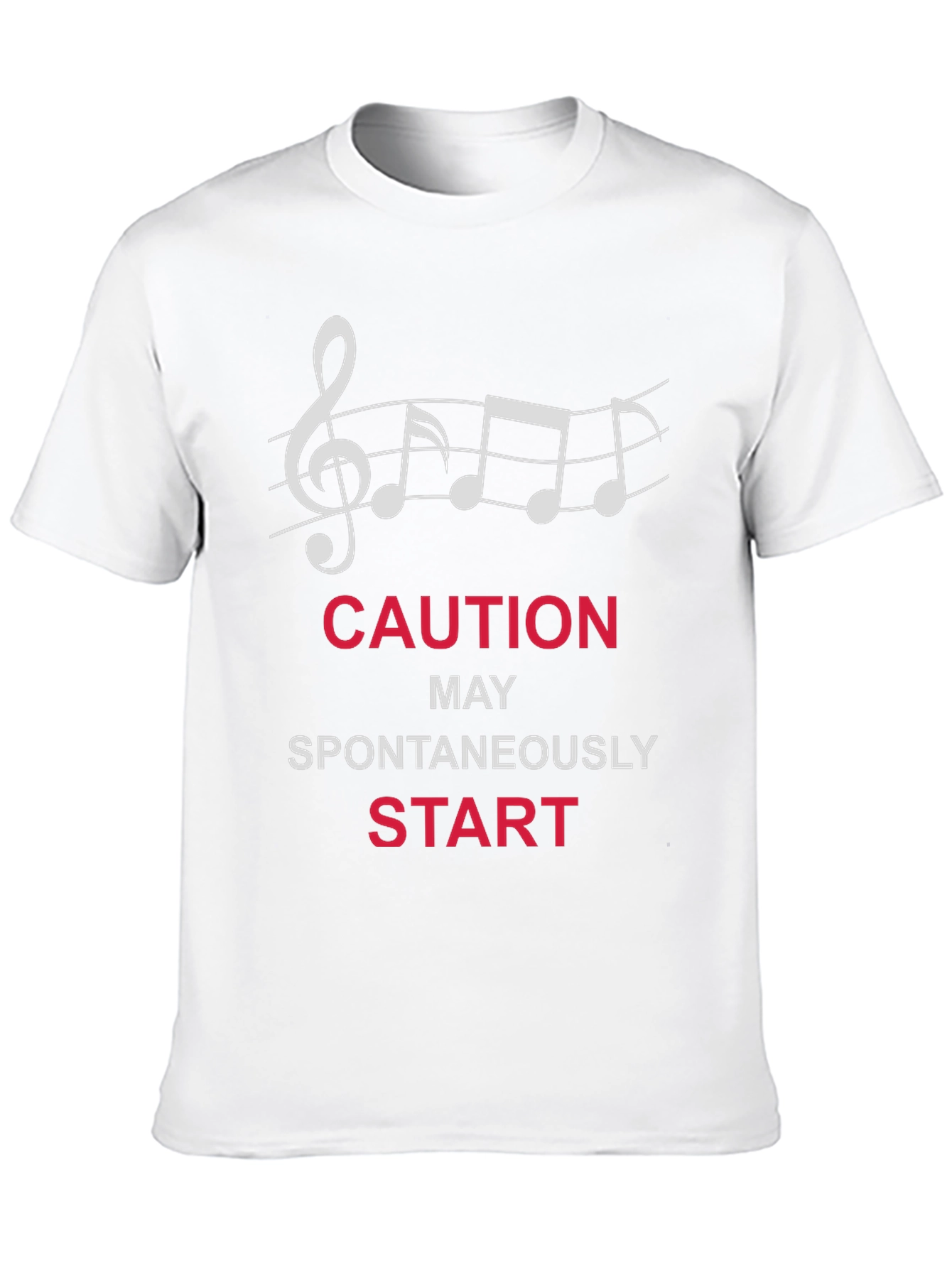 Caution Spontaneous Start Music T-Shirt