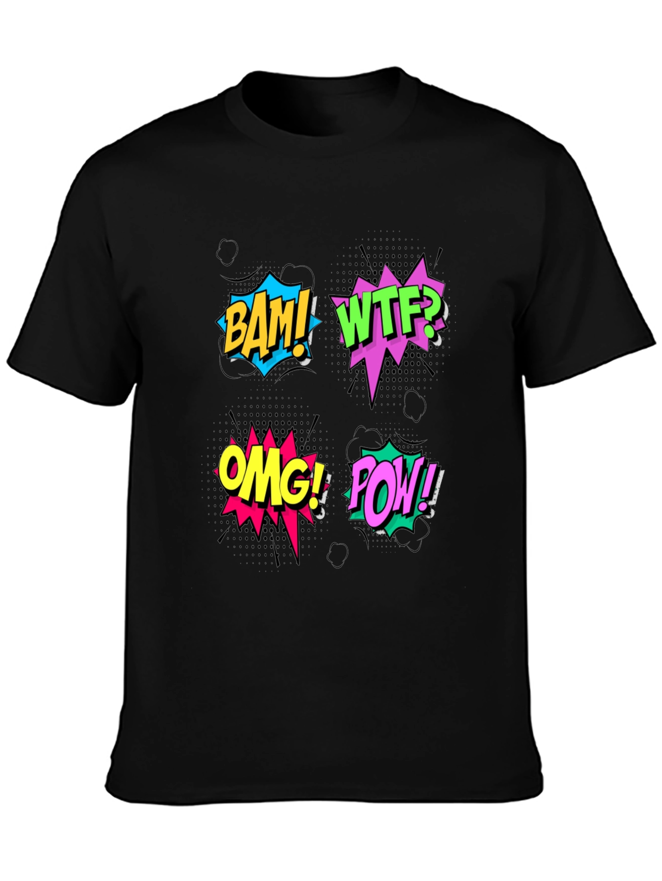 Comic Pop Art T-Shirt - BAM! WTF! OMG! POW!