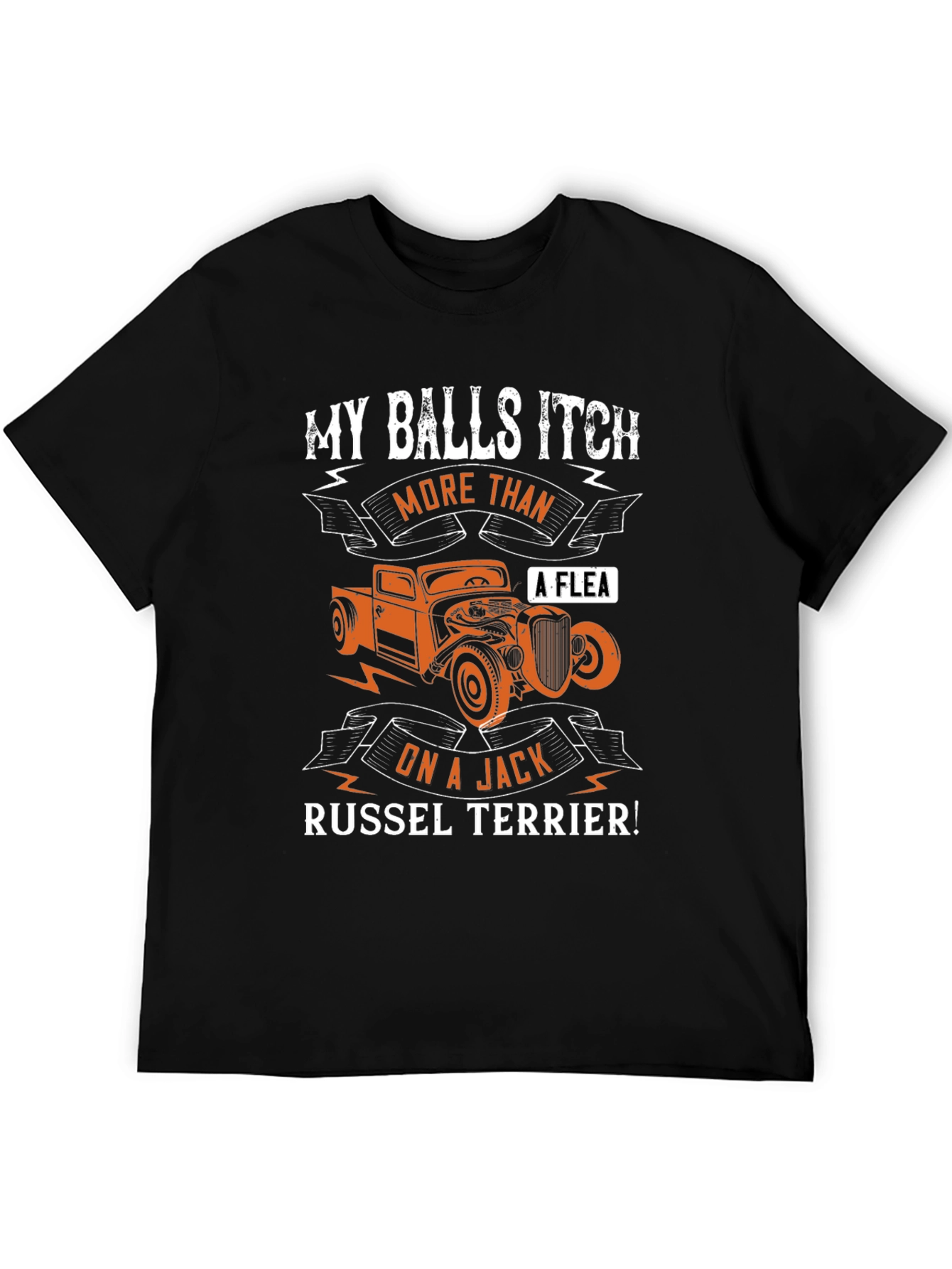 Funny Balls Itch Jack Russel Terrier Car T-Shirt