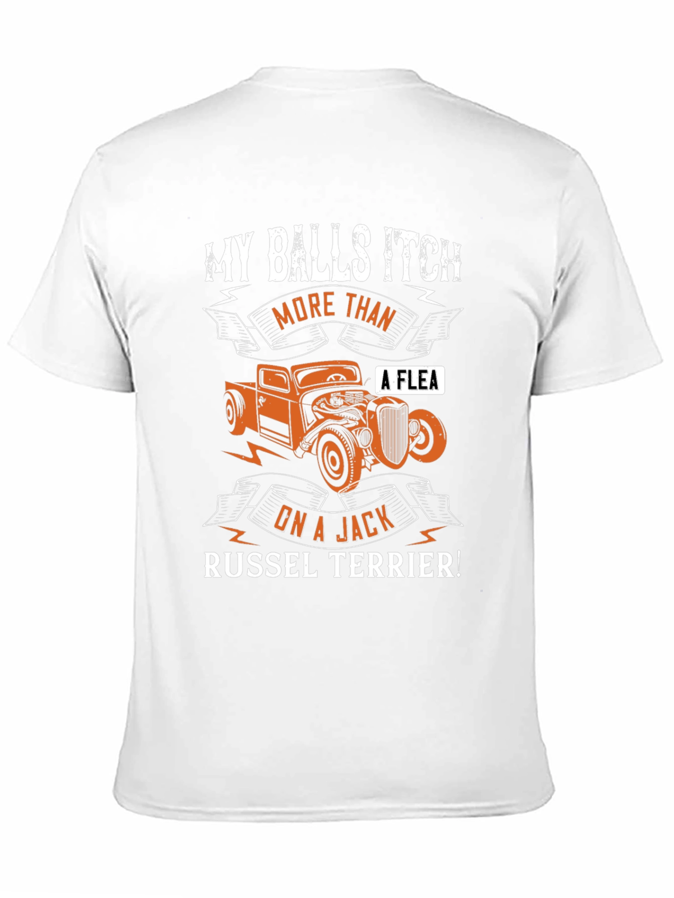 Funny Balls Itch Jack Russel Terrier Car T-Shirt