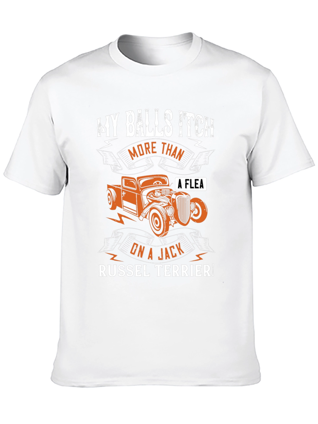 Funny Balls Itch Jack Russel Terrier Car T-Shirt