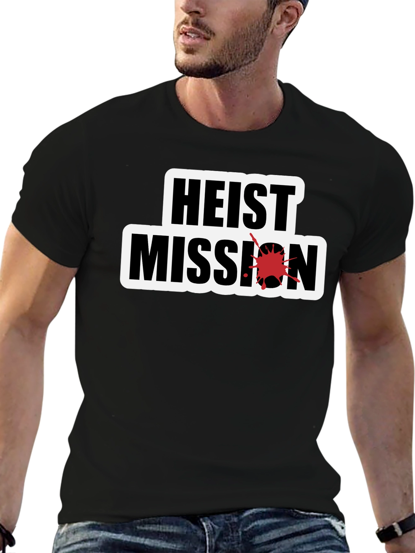 Heist Mission Graphic Tee - Black