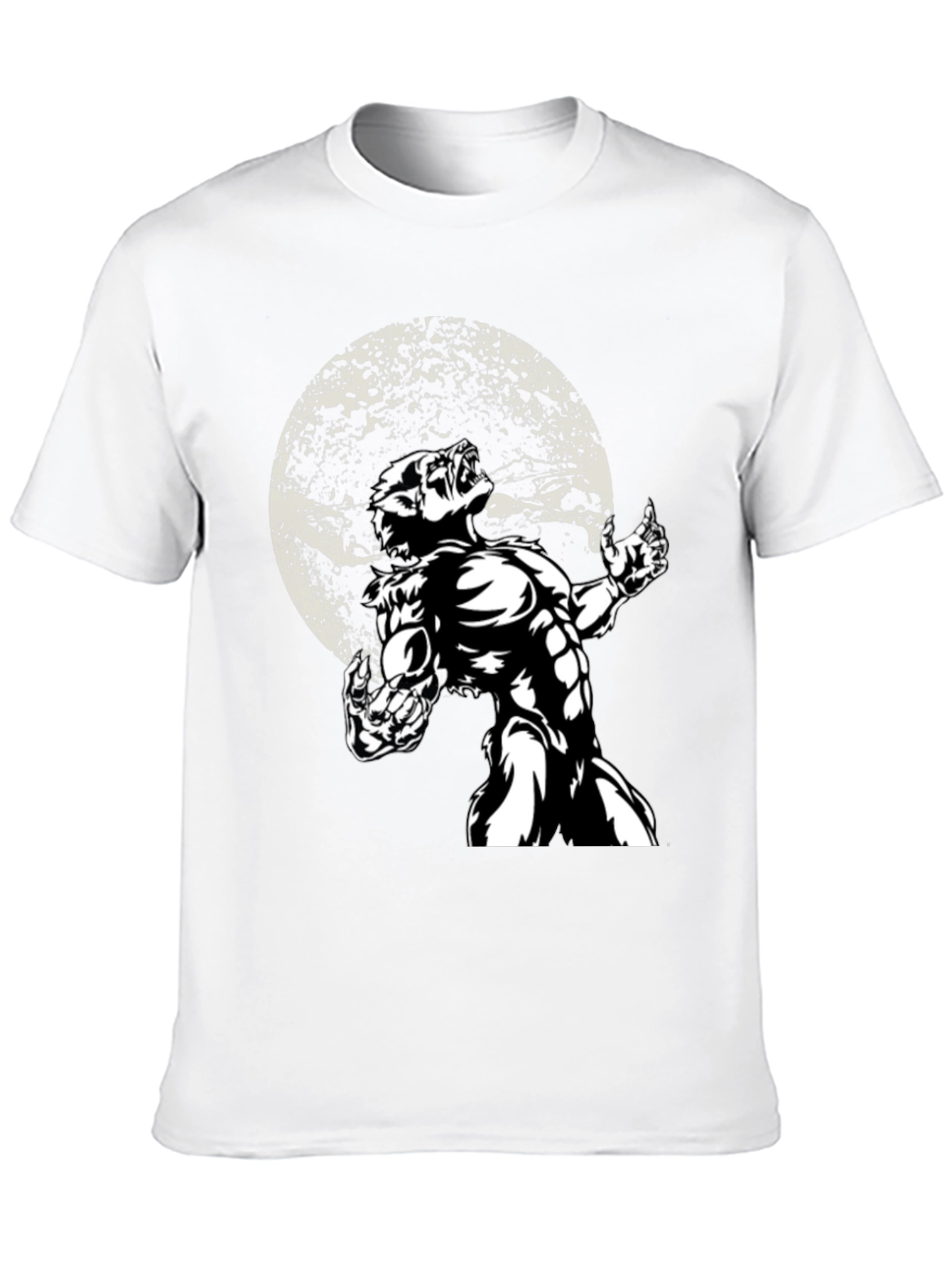 Werewolf Moon Graphic T-Shirt - Black