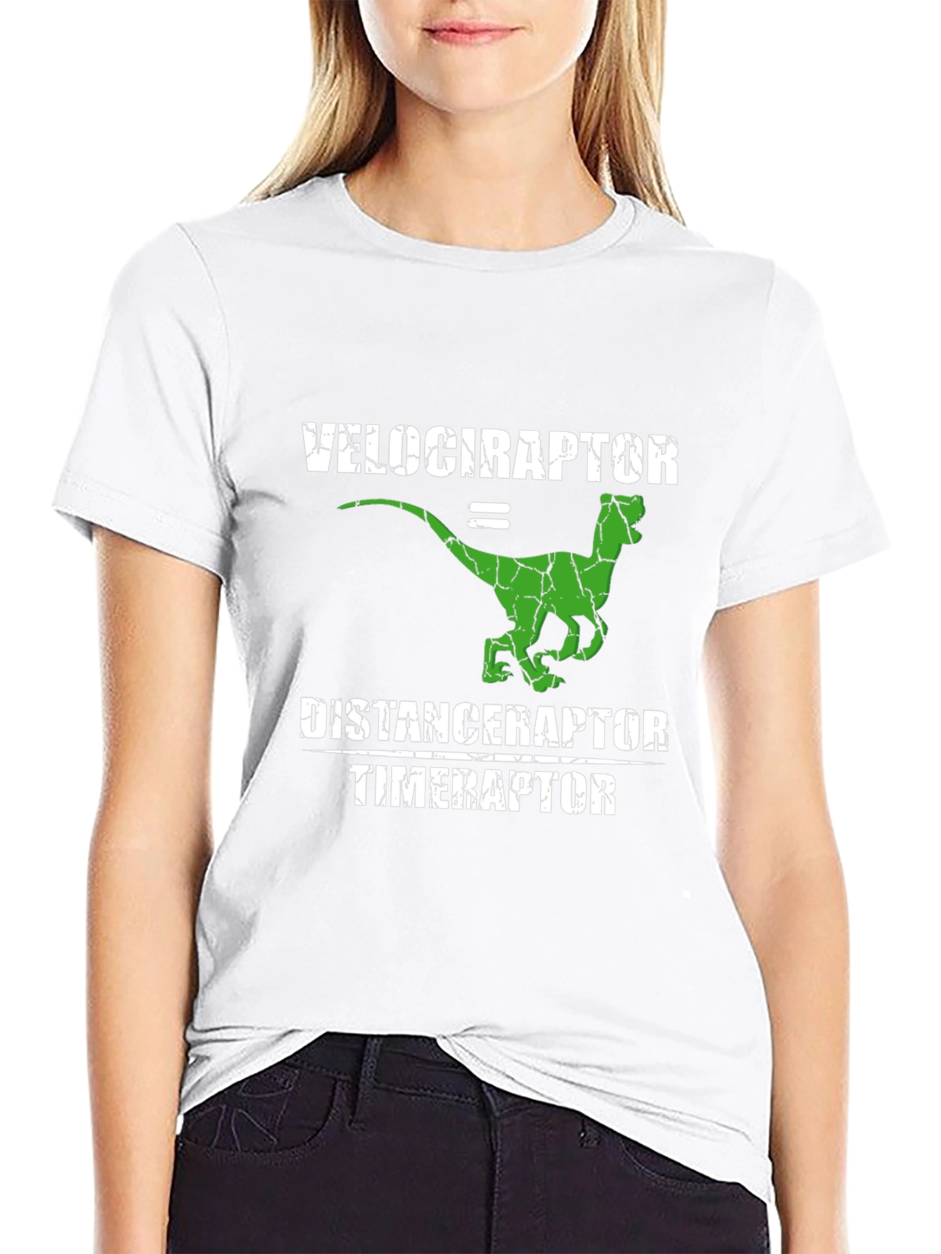 Velociraptor Distance Timer Funny T-Shirt