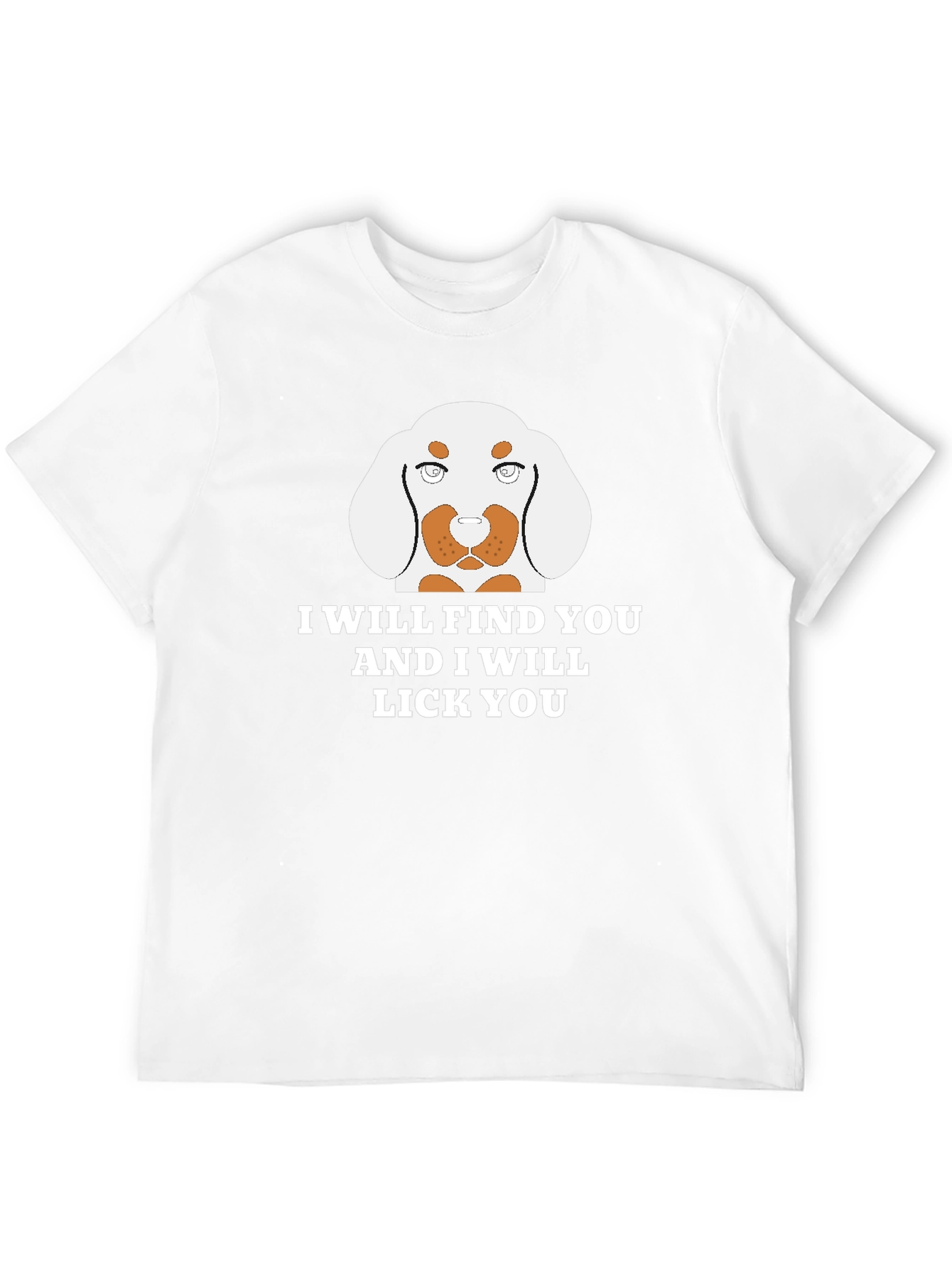 Funny Dog Lick You Graphic Mens T-Shirt