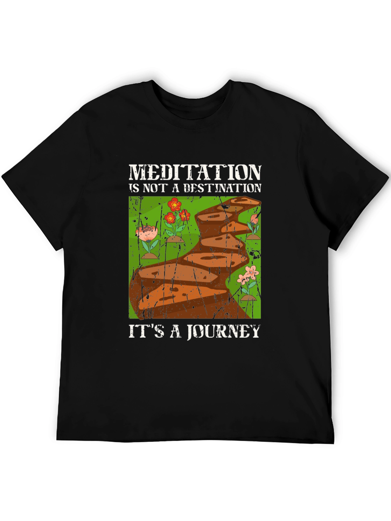 Meditation Journey Graphic Tee - Unisex Black T-Shirt