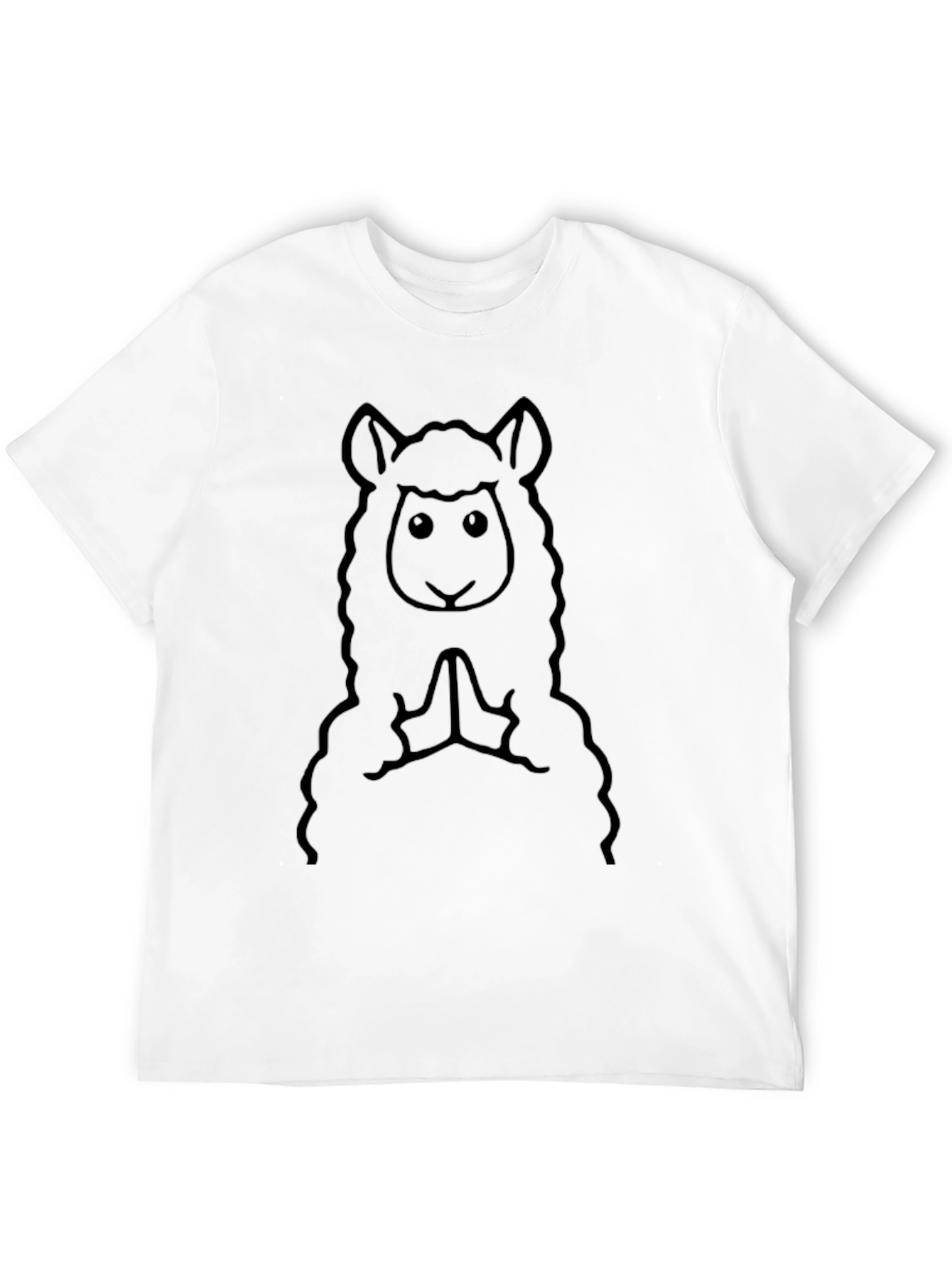 Llama Praying T-Shirt - Cute Animal Graphic Tee