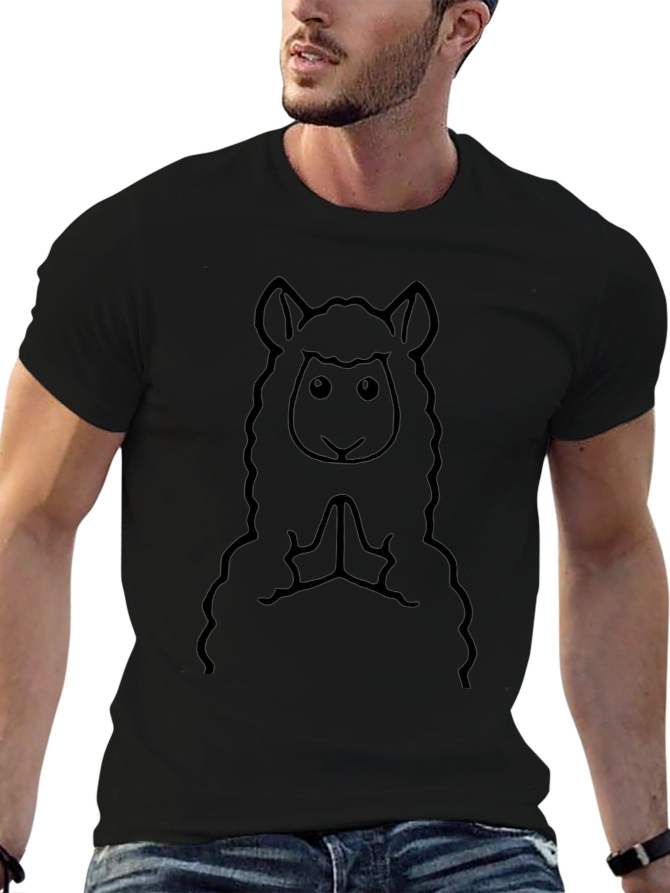 Llama Praying T-Shirt - Cute Animal Graphic Tee