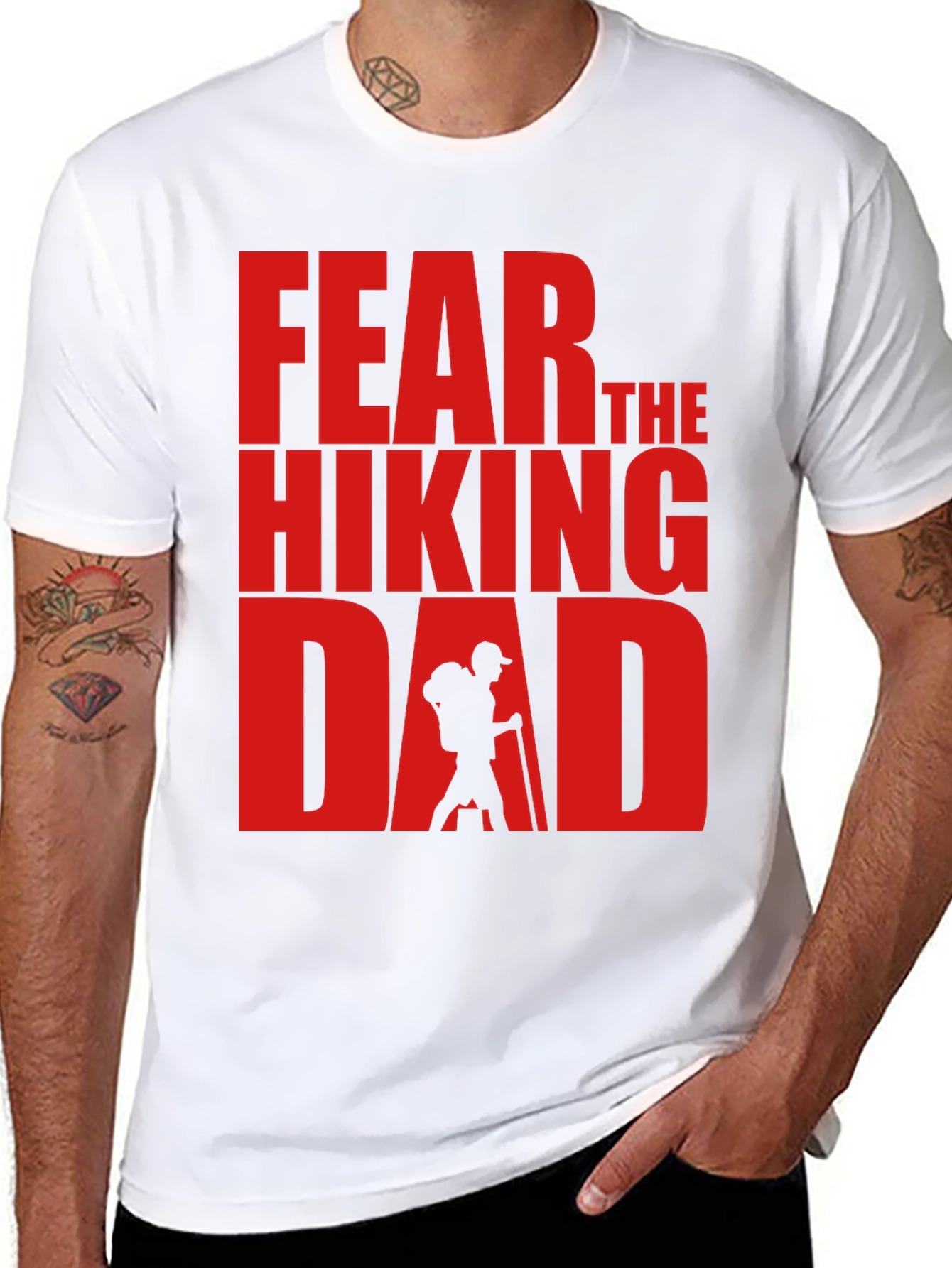 Fear The Hiking Dad - Funny T-Shirt