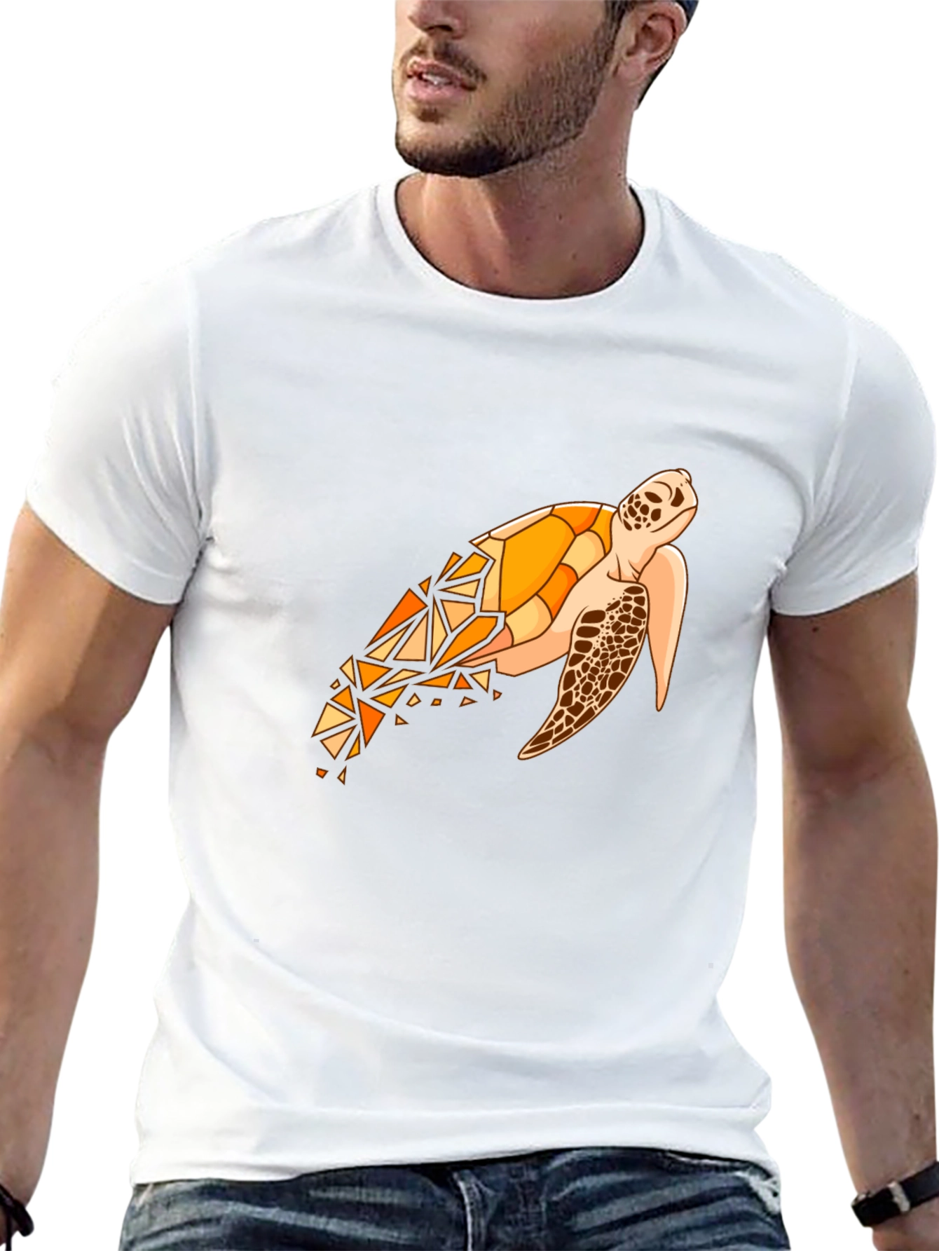 Geometric Sea Turtle Graphic Tee