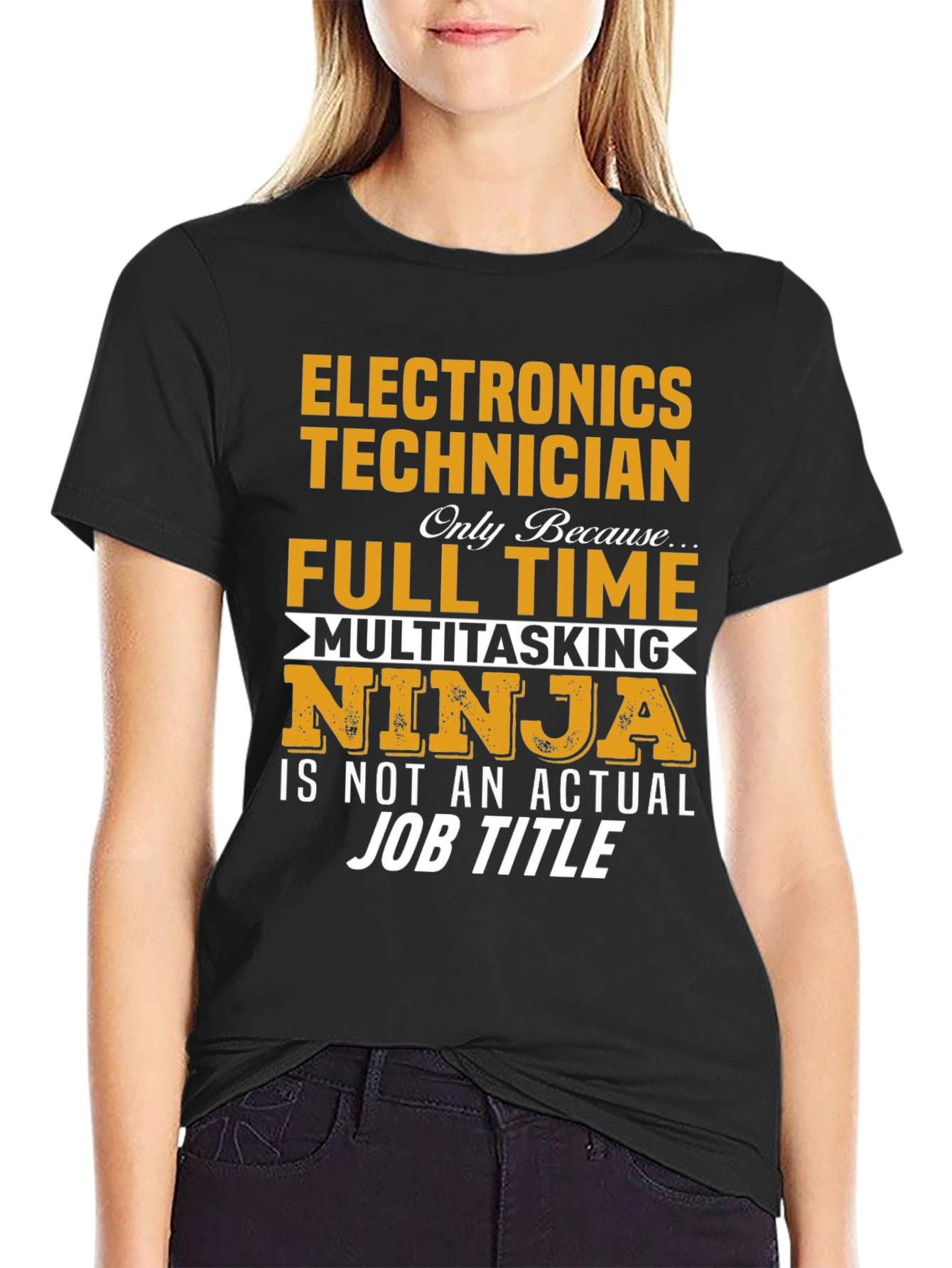 Electronics Technician Full Time Ninja T-Shirt