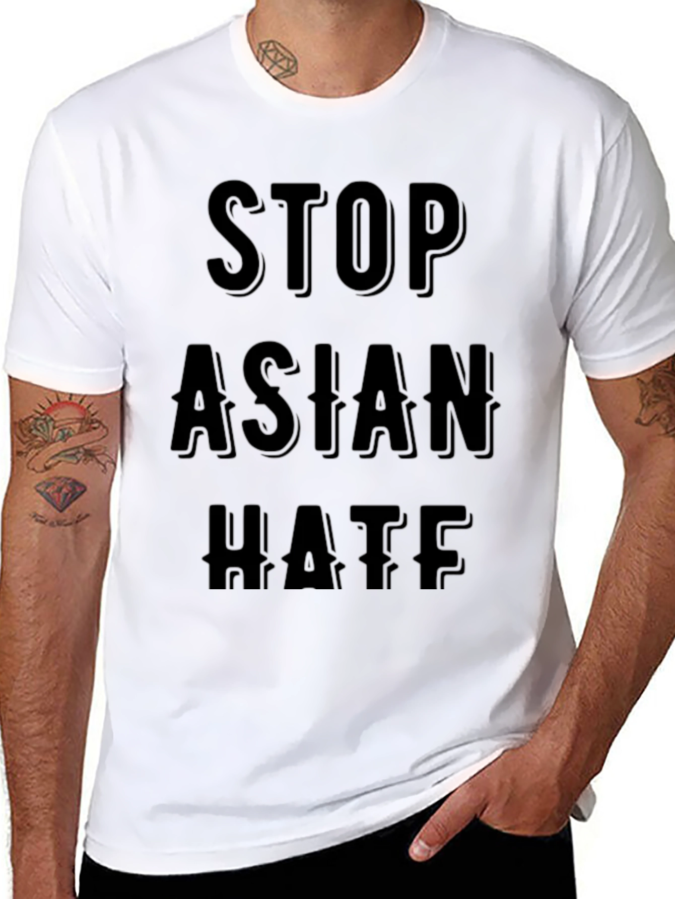 Stop Asian Hate Black T-Shirt