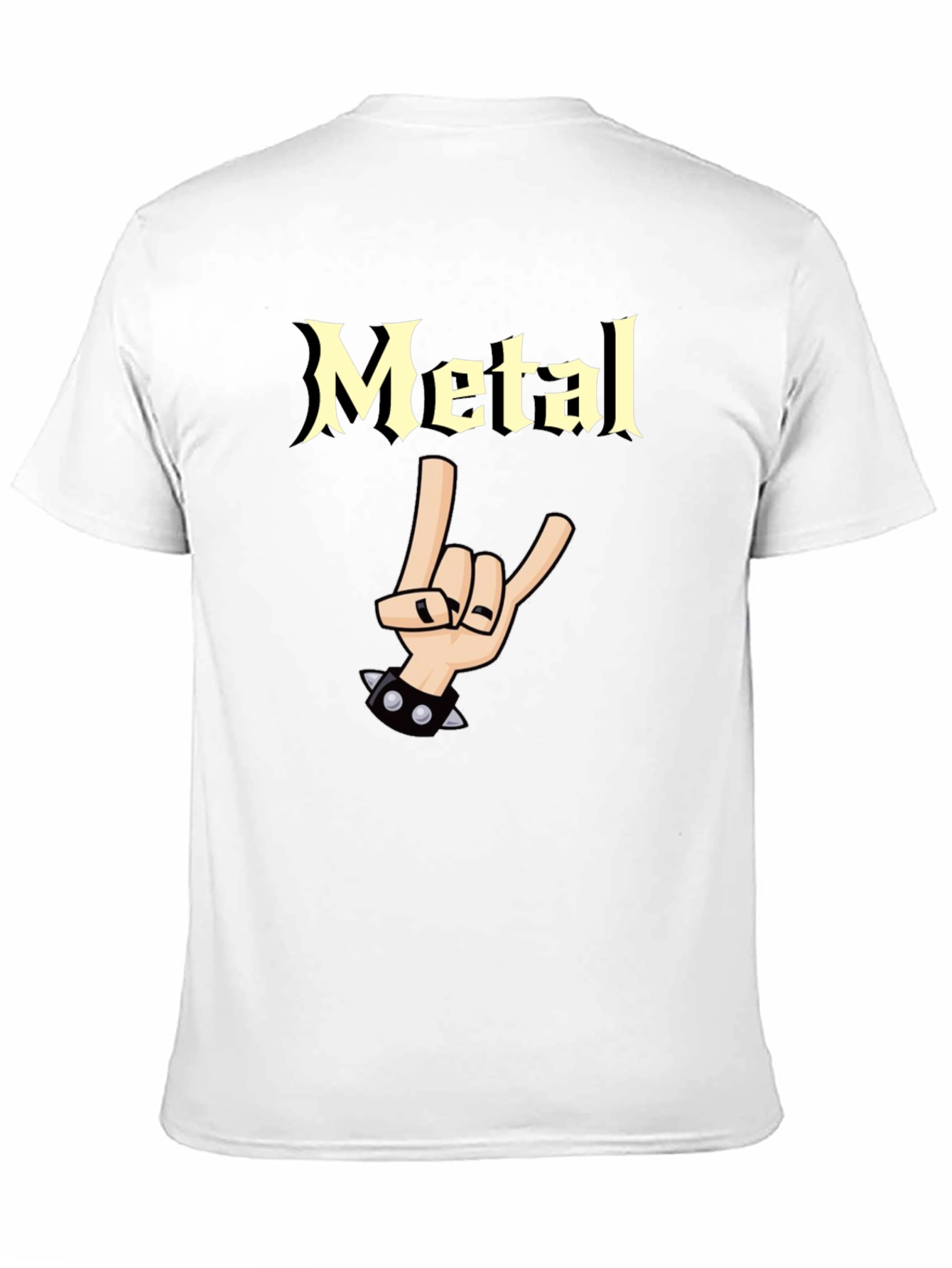Metal Graphic T-Shirt - Rock On Hand Gesture