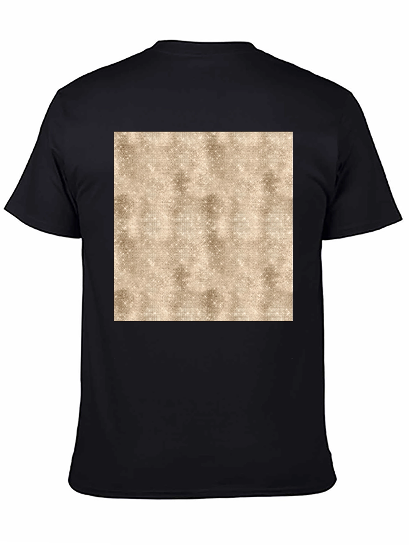 Abstract Textured Print Black Tee