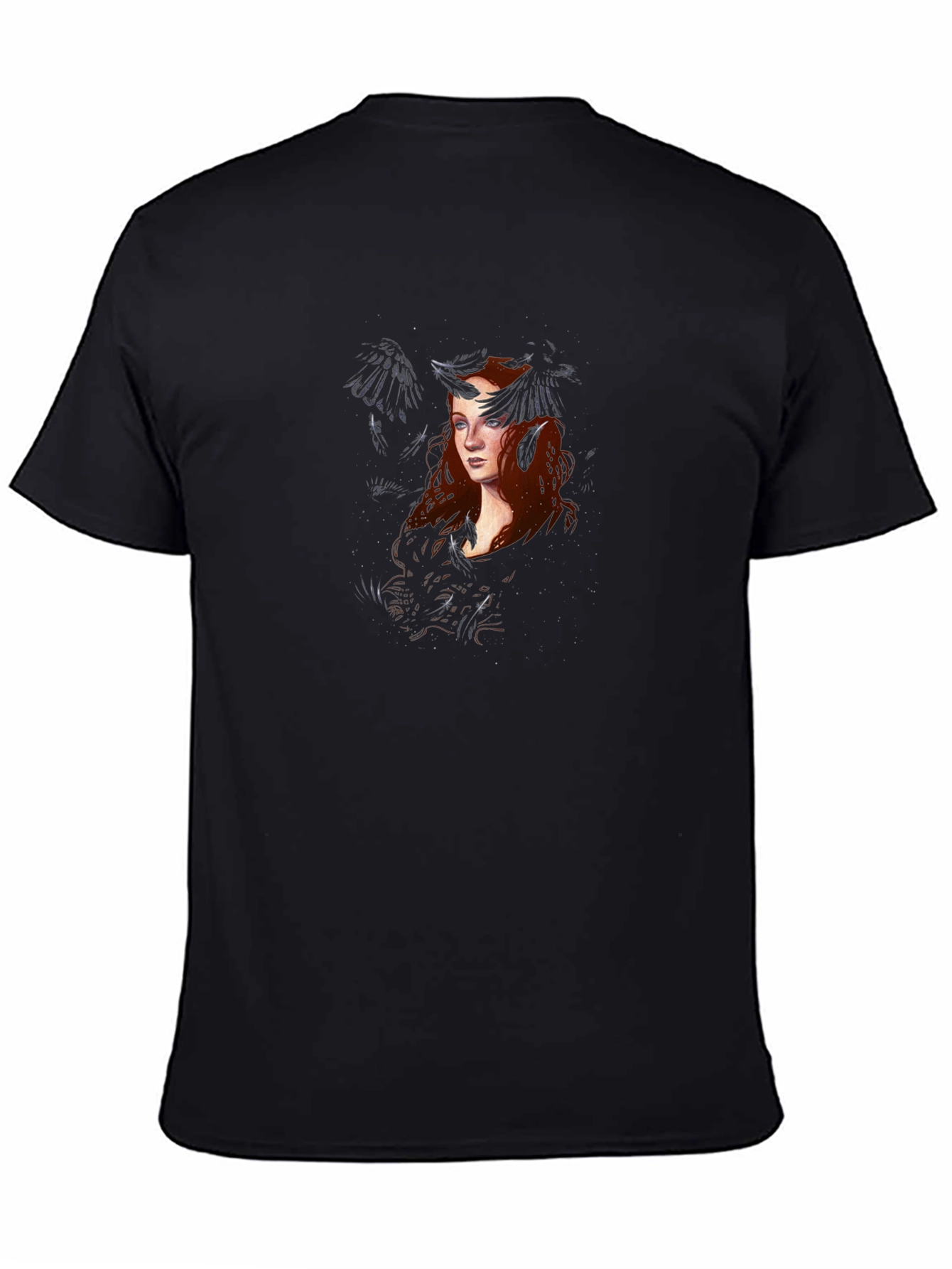 Raven Queen Graphic Tee - Black Cotton T-Shirt