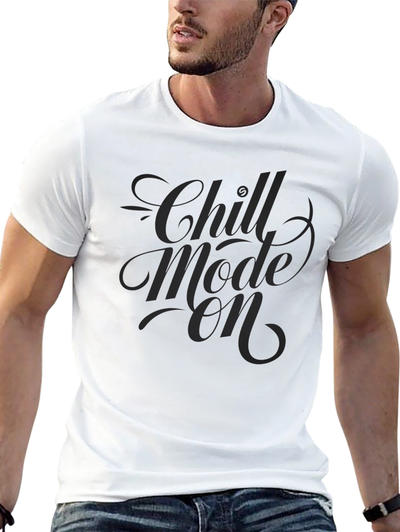 Chill Mode On Graphic Tee - Relaxed Style