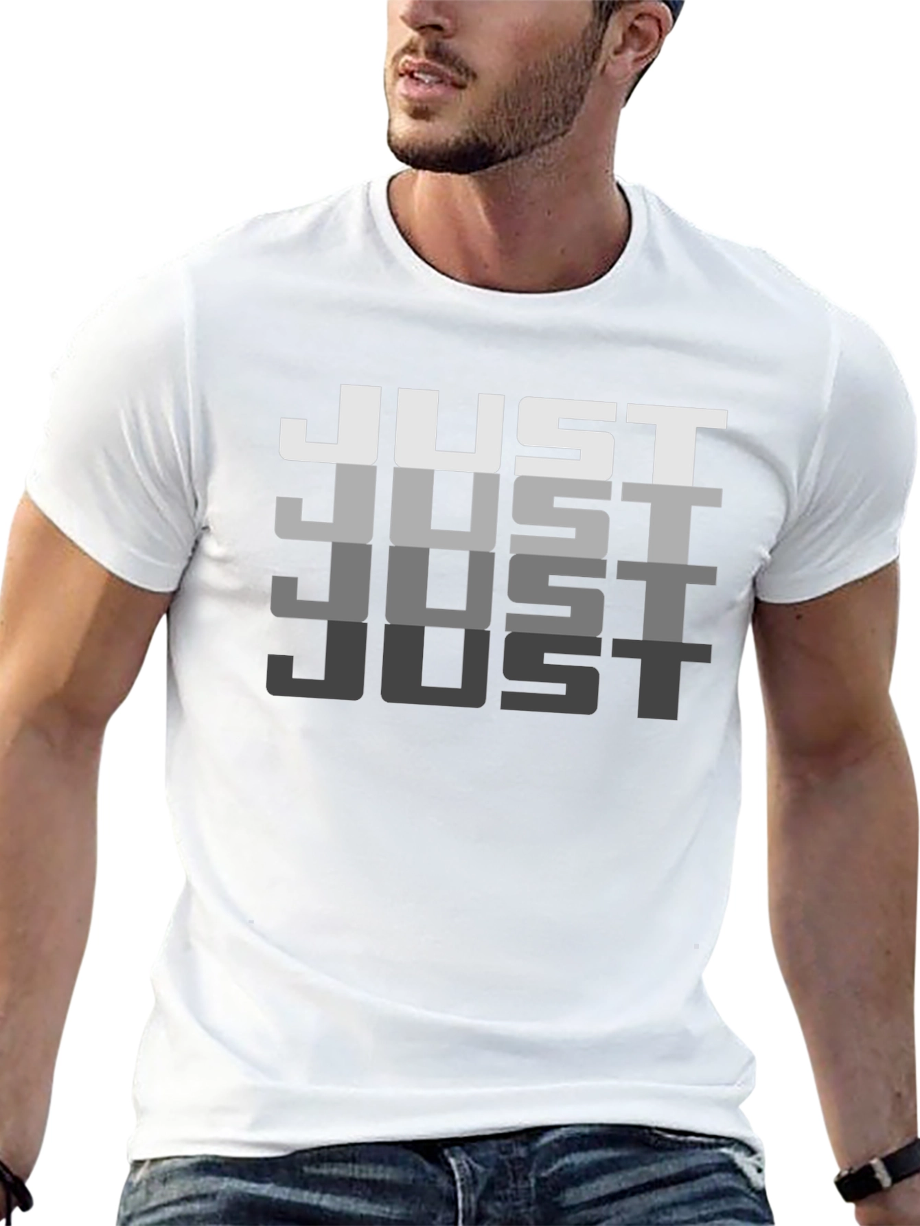 Just Graphic Black T-Shirt - Casual Style