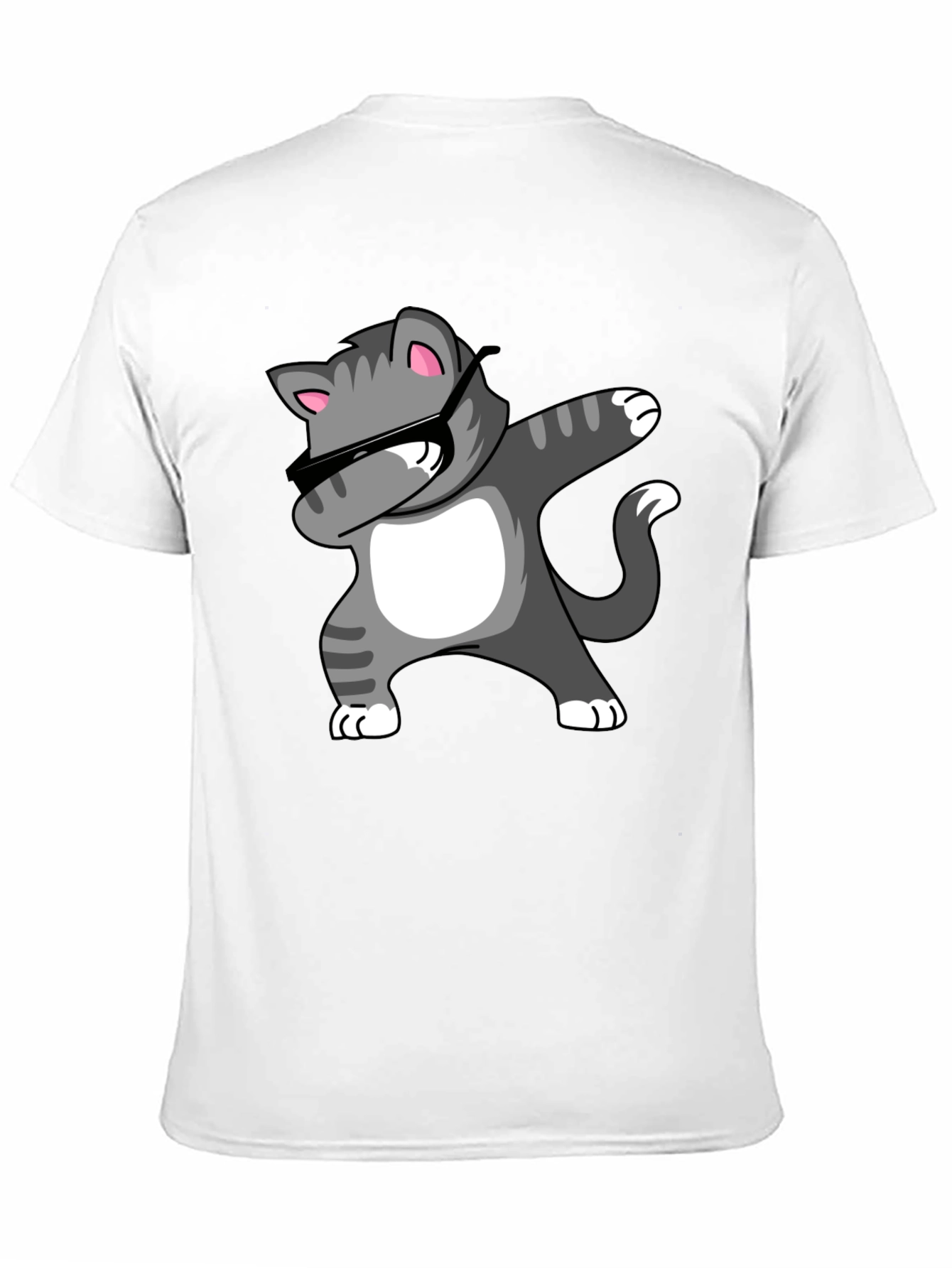 Dabbing Cat Graphic Tee - Black T-Shirt