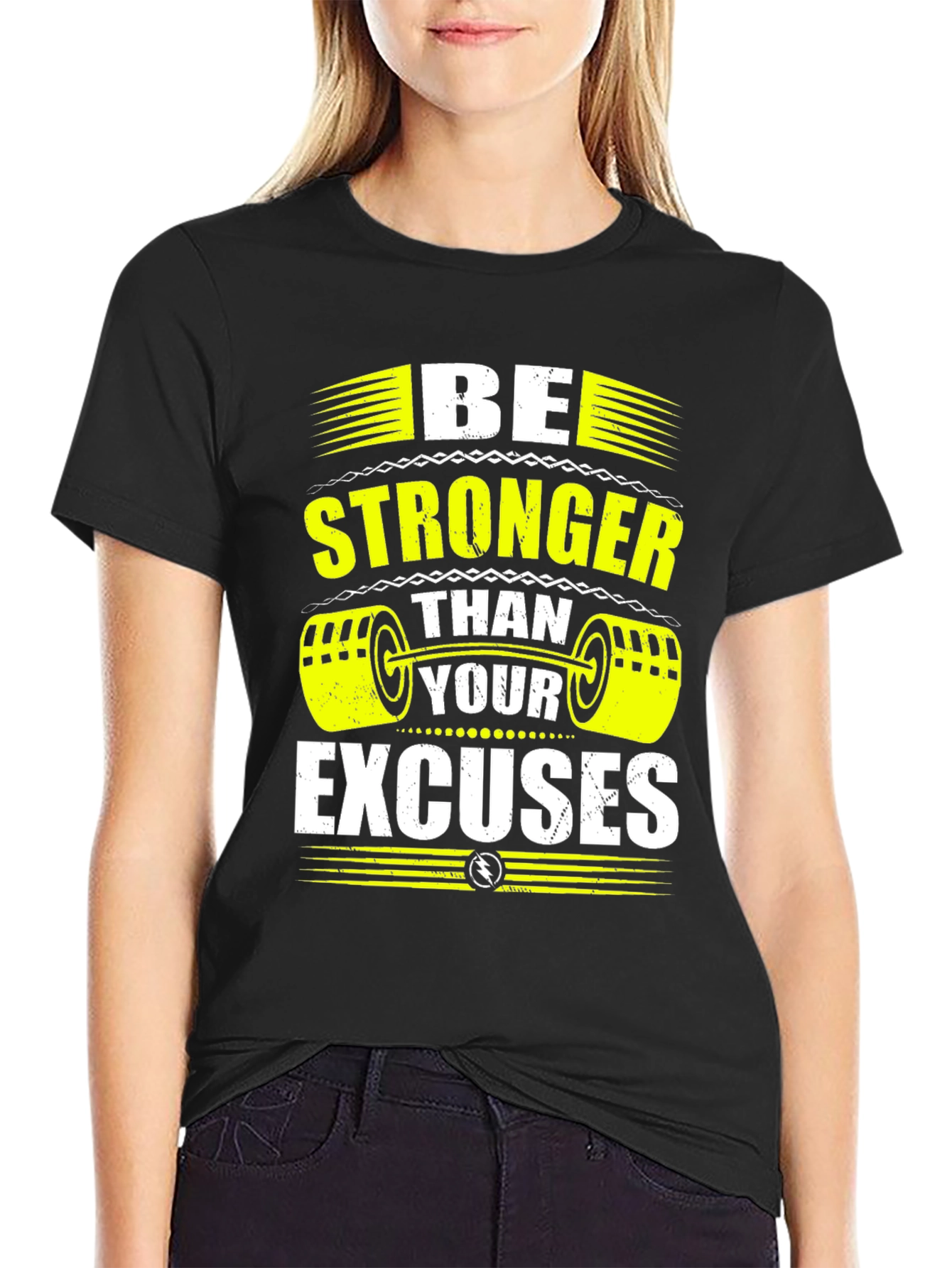 Motivational Workout T-Shirt - Be Stronger Than Excuses