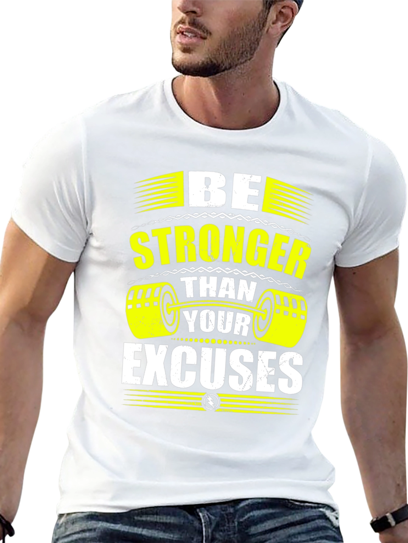 Motivational Workout T-Shirt - Be Stronger Than Excuses
