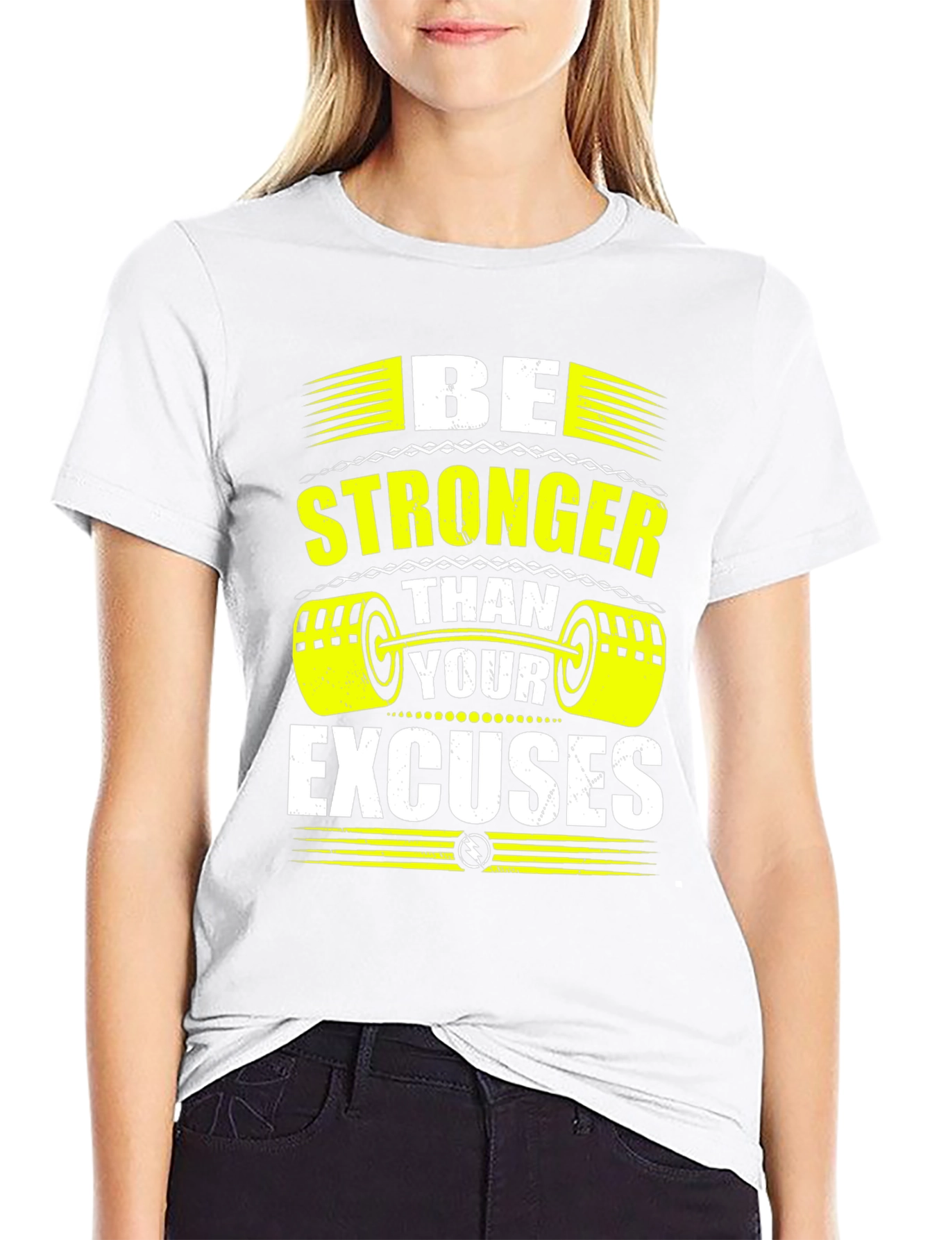 Motivational Workout T-Shirt - Be Stronger Than Excuses
