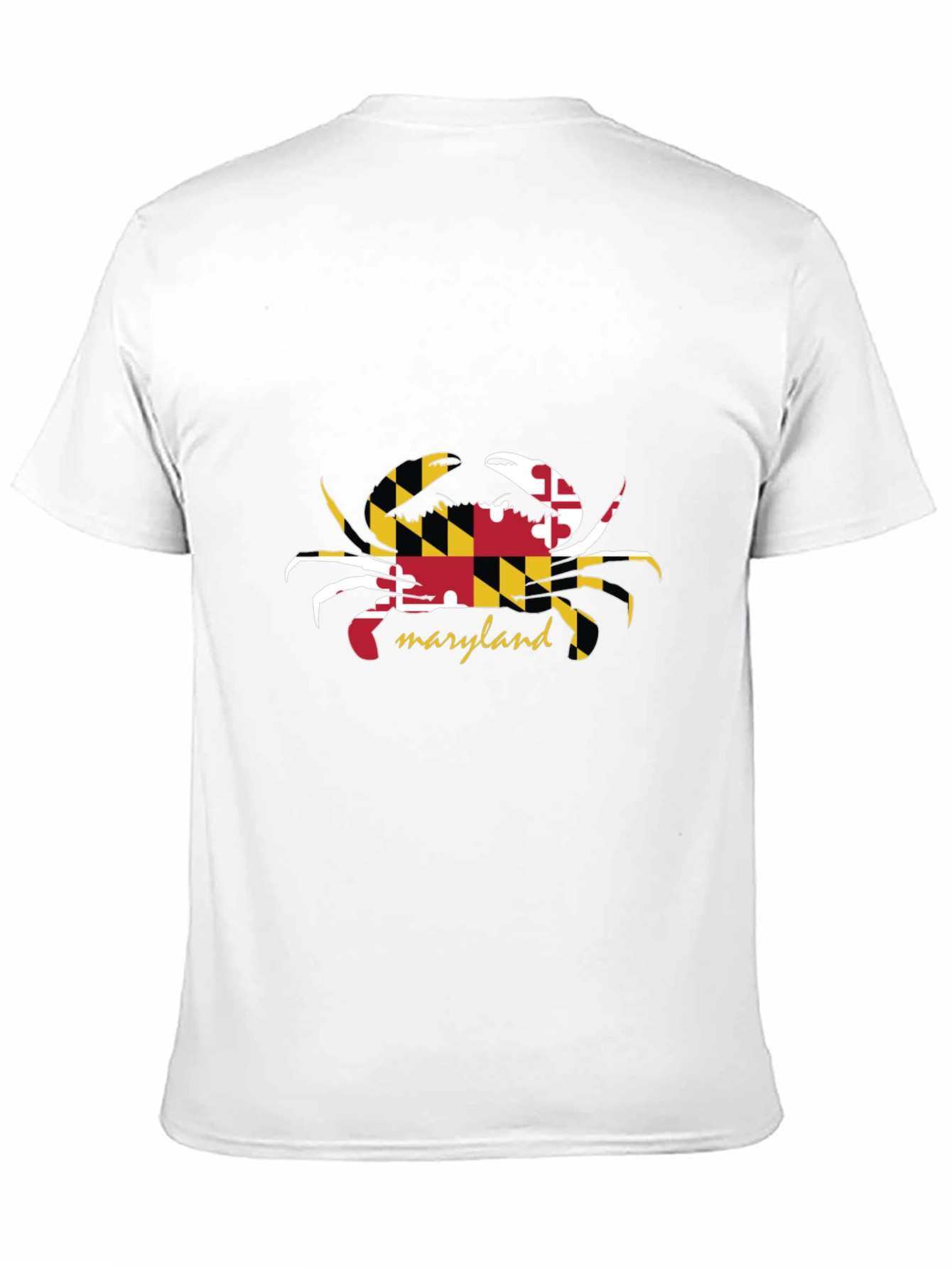 Maryland Flag Crab Black T-Shirt