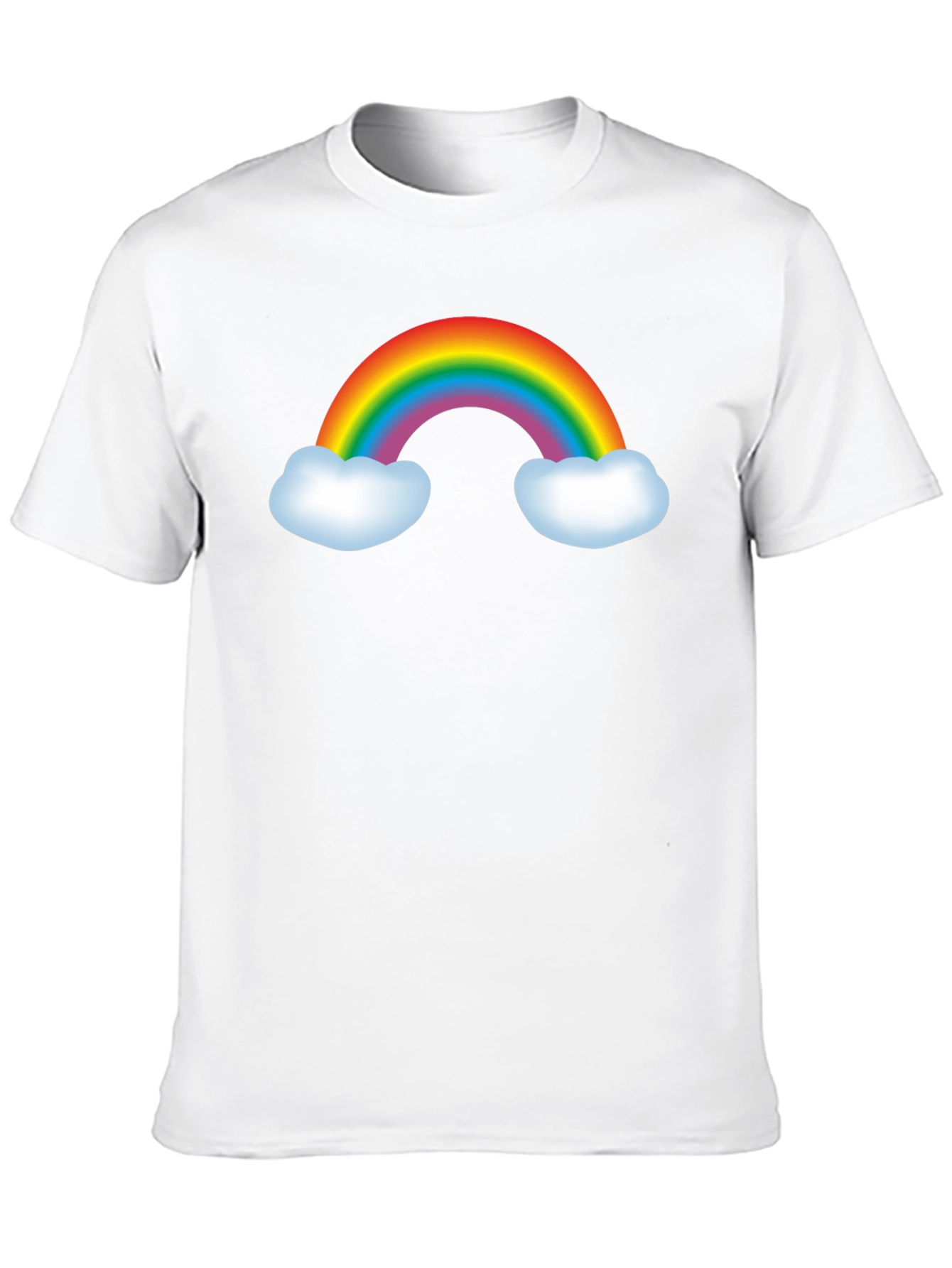 Rainbow Graphic Tee - Black Cotton Blend T-Shirt
