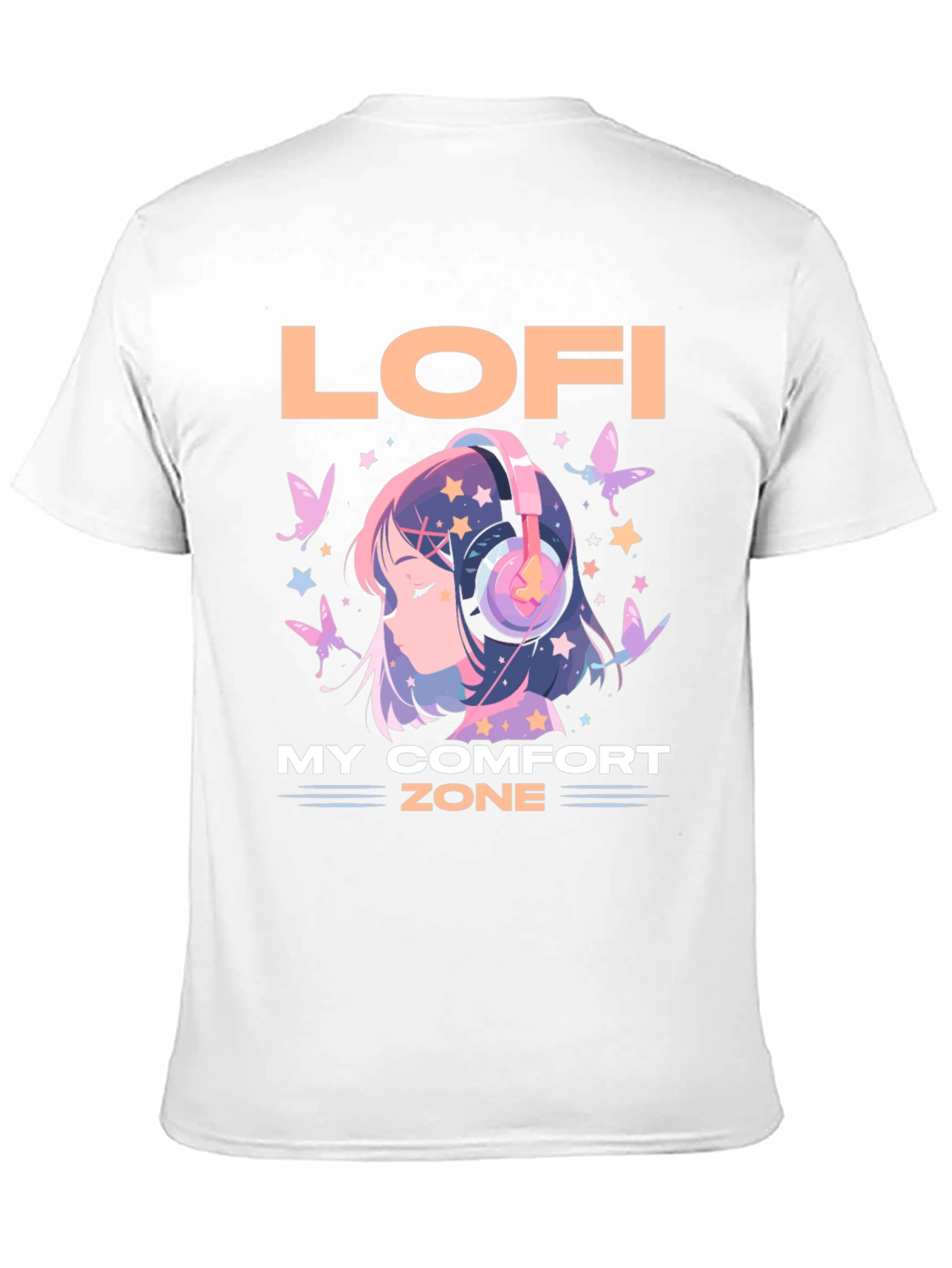 Lofi My Comfort Zone T-Shirt Anime Girl Headphone