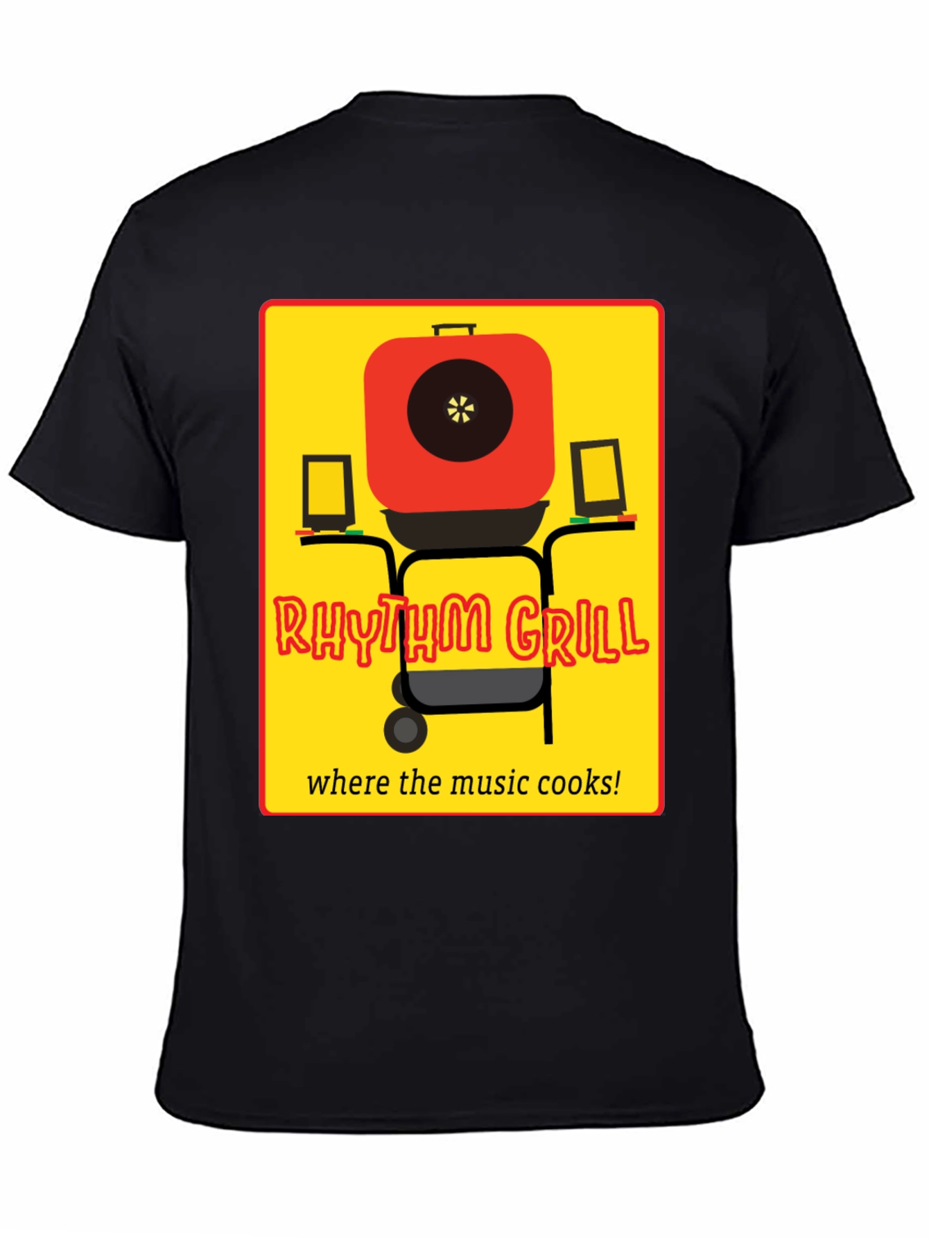 Rhythm Grill T-Shirt - Music and Cooking Style
