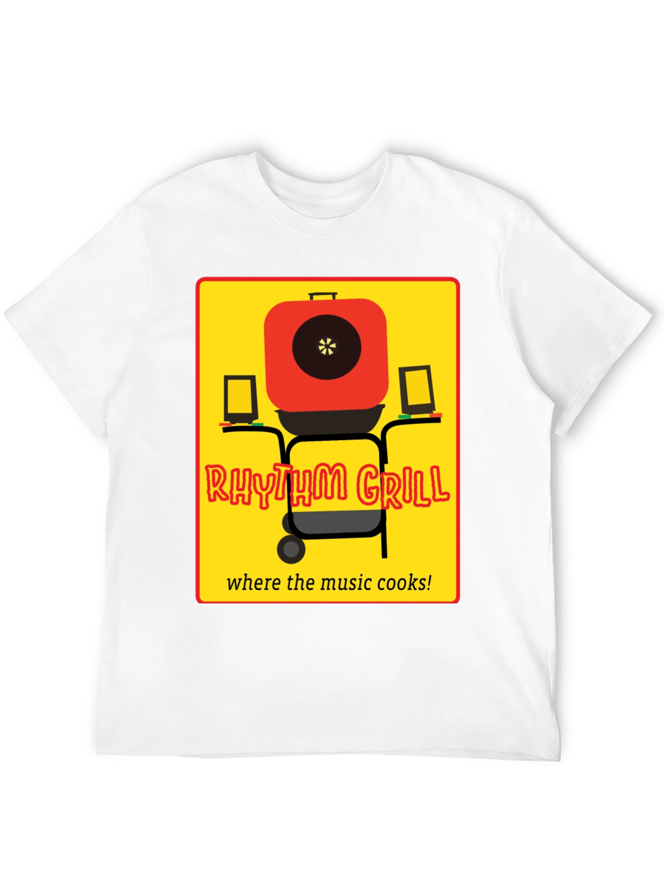 Rhythm Grill T-Shirt - Music and Cooking Style