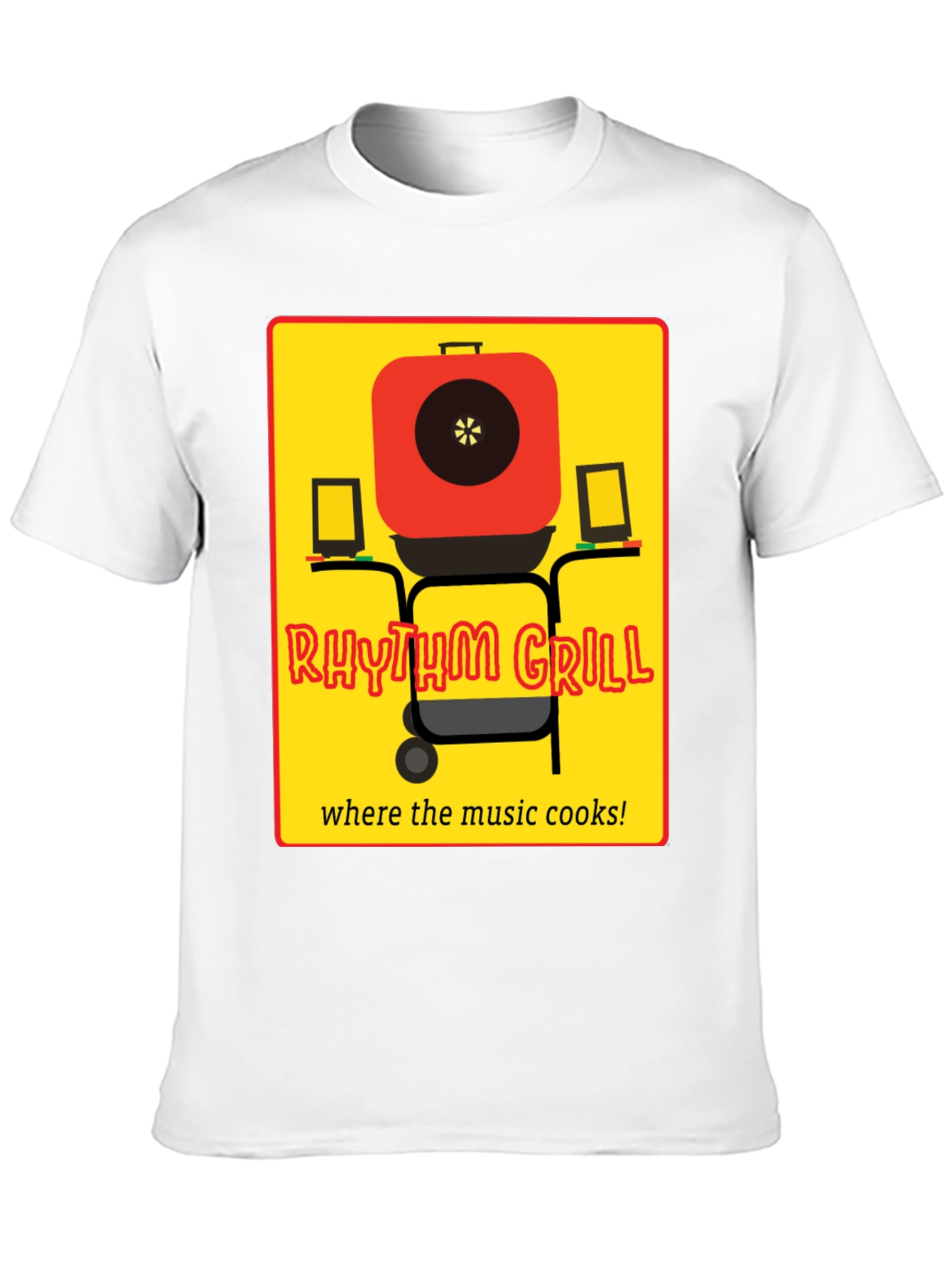 Rhythm Grill T-Shirt - Music and Cooking Style