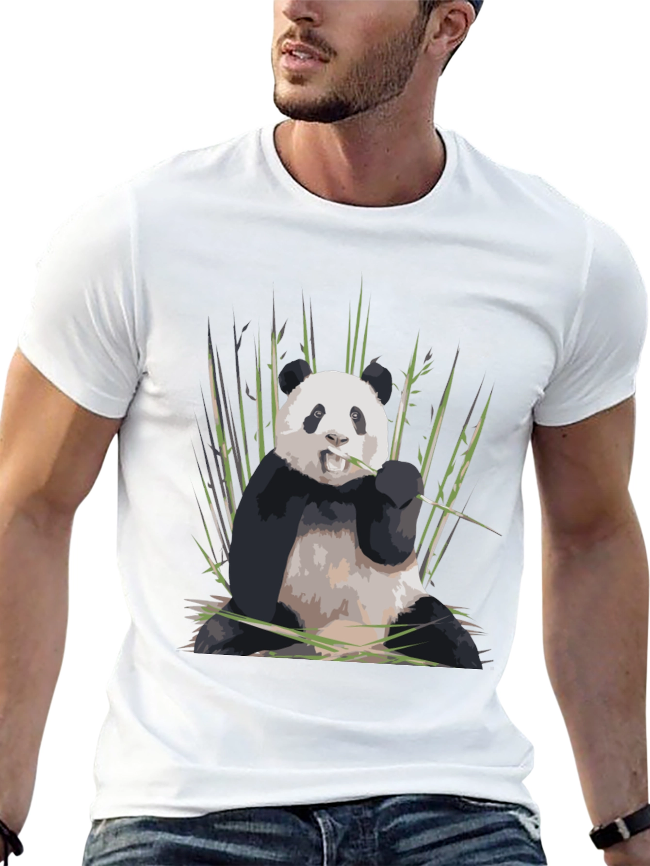 Panda Bamboo Graphic T-Shirt - Stylish Cotton Tee