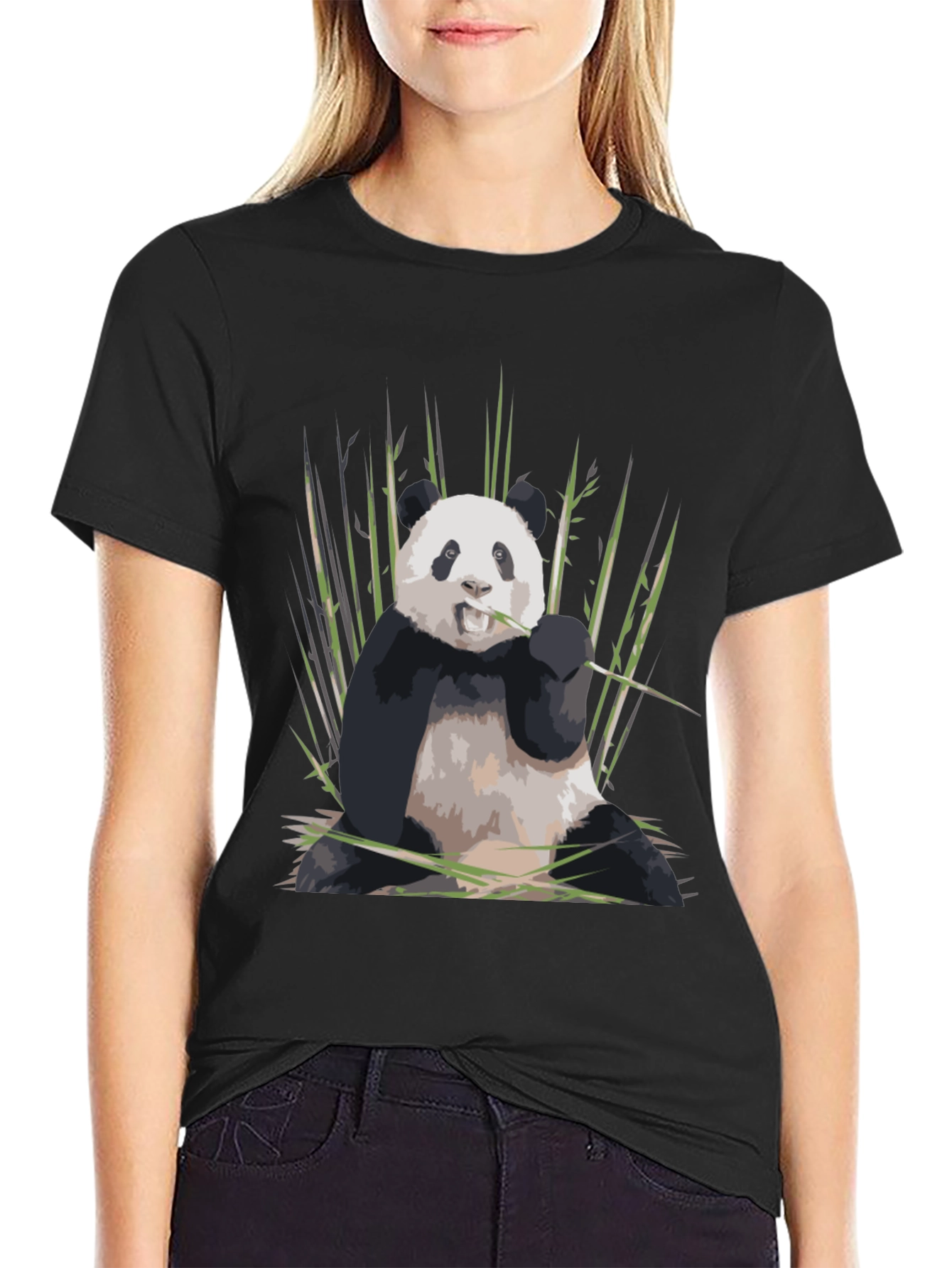 Panda Bamboo Graphic T-Shirt - Stylish Cotton Tee