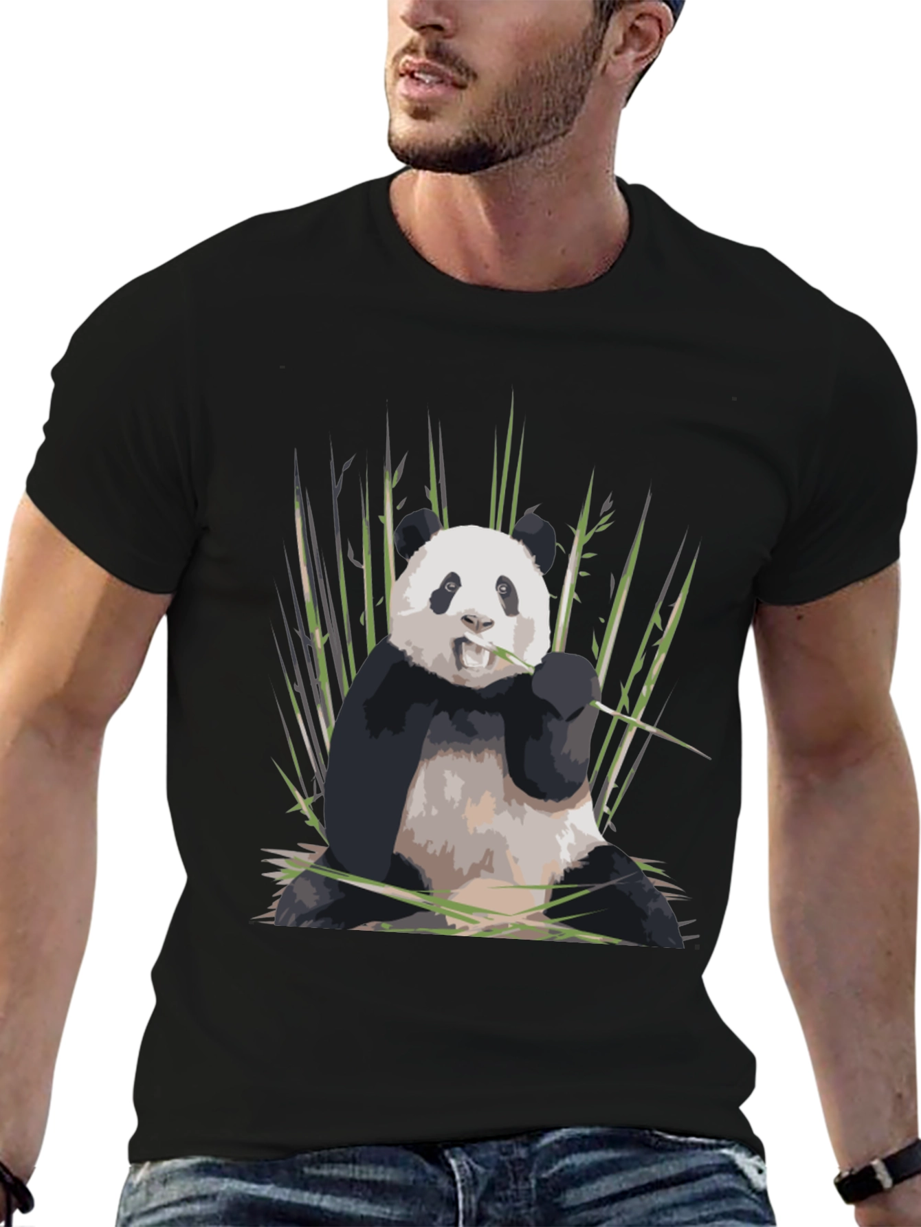 Panda Bamboo Graphic T-Shirt - Stylish Cotton Tee