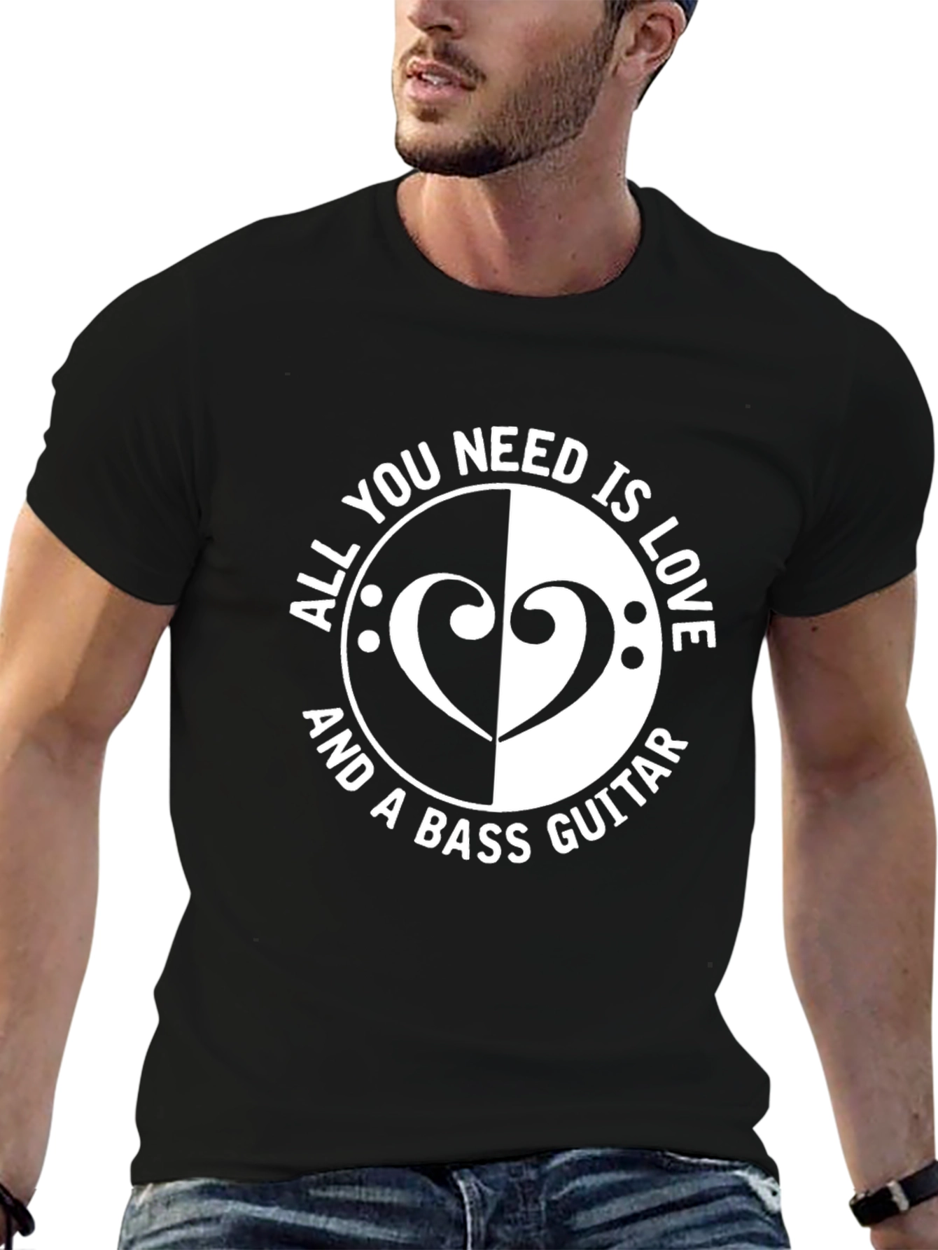 All You Need Is Love & Bass Guitar T-Shirt