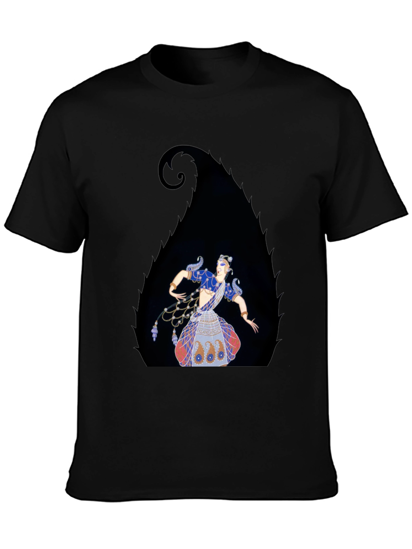 Elegant Dancer Graphic Tee - Black