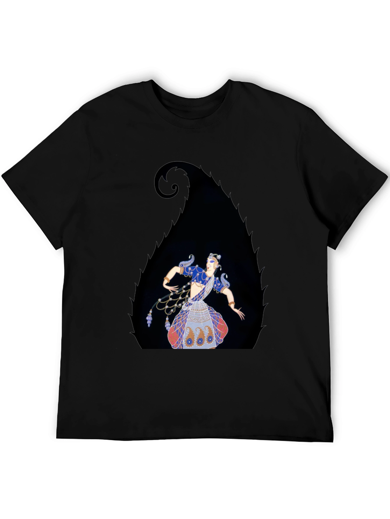 Elegant Dancer Graphic Tee - Black