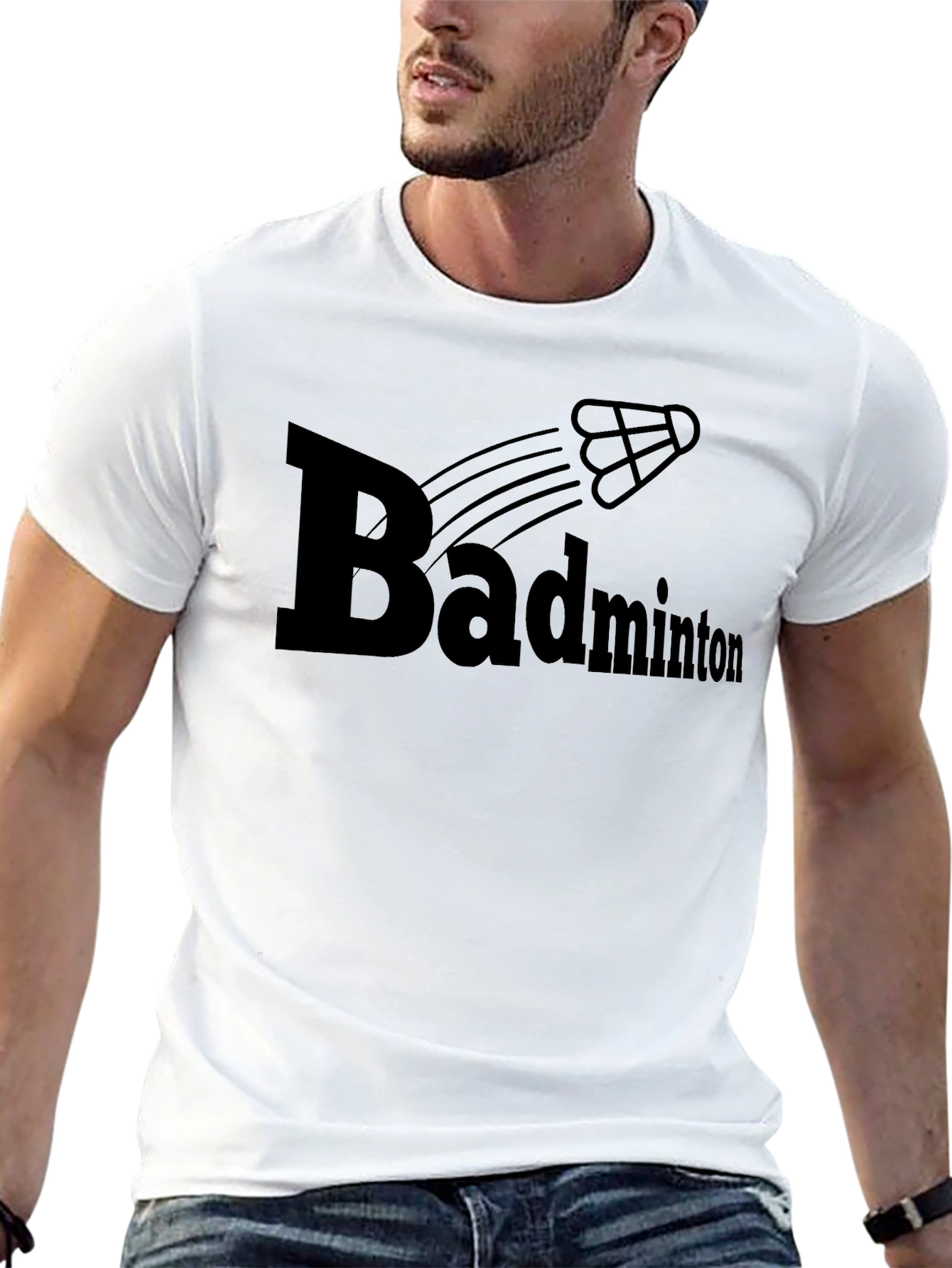 Badminton Graphic Tee - Sporty & Stylish