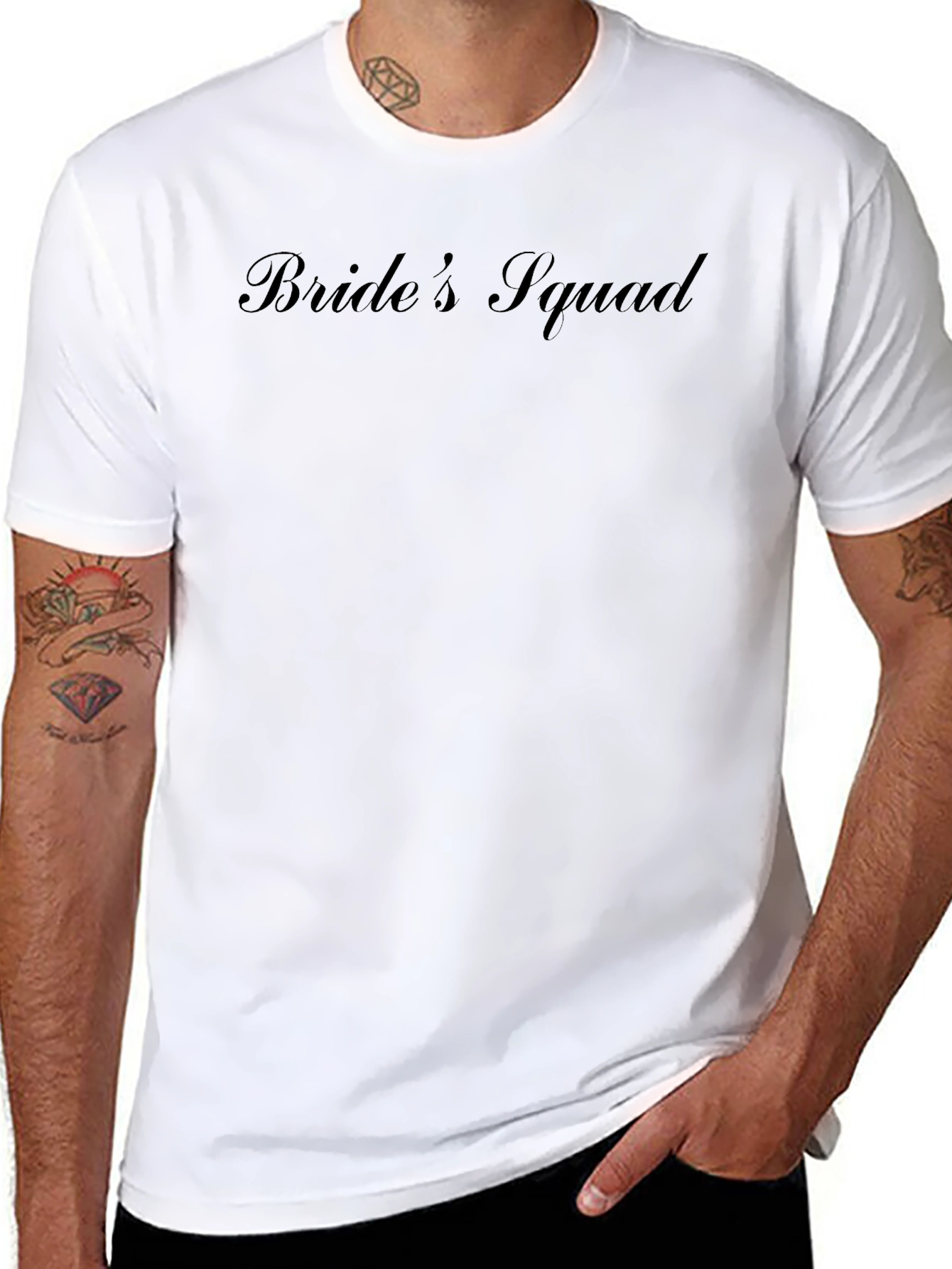 Brides Squad Black Crew Neck T-Shirt