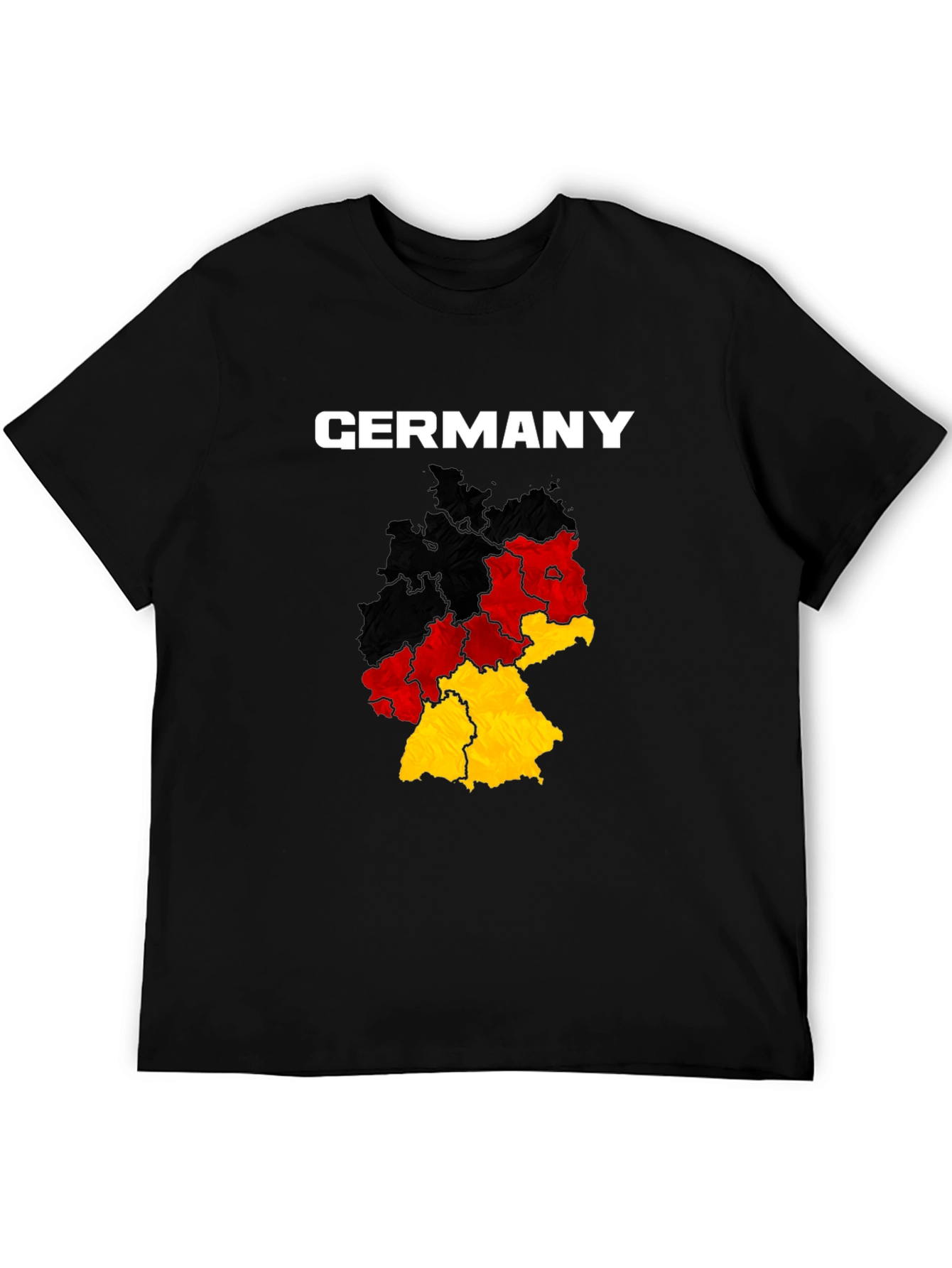 Germany Map T-Shirt - Black Cotton