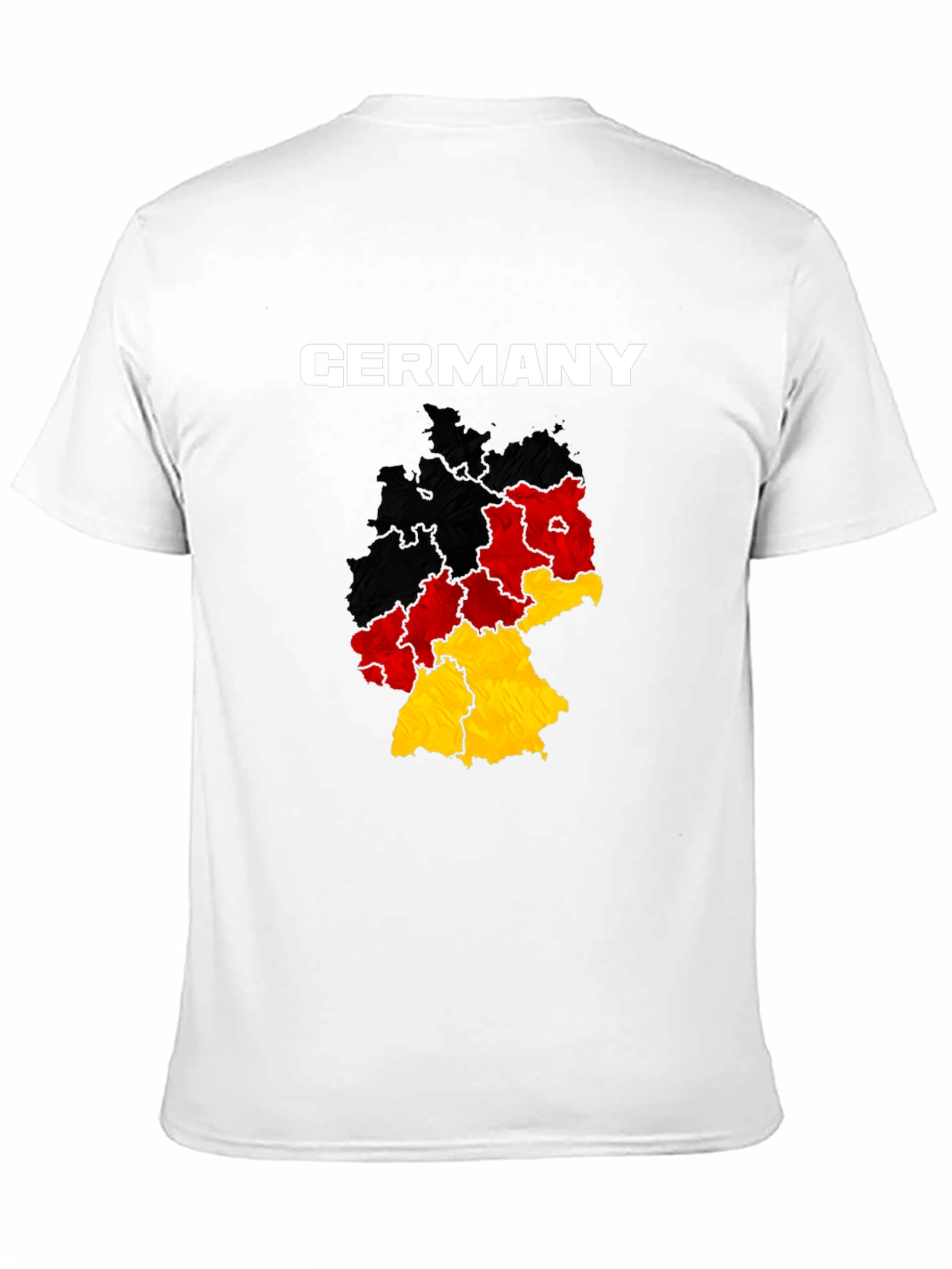 Germany Map T-Shirt - Black Cotton