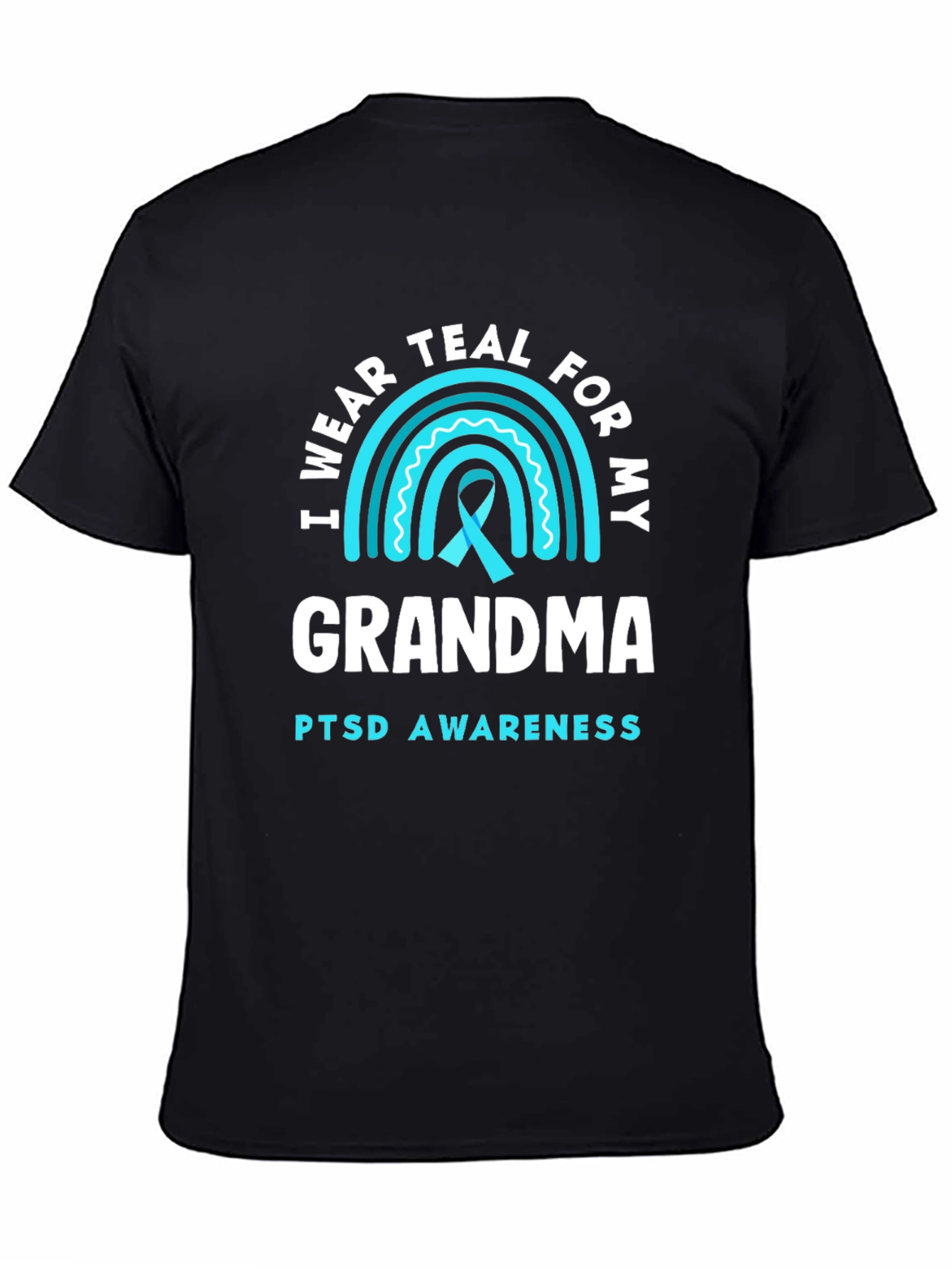 Teal PTSD Awareness T-Shirt - Grandma Support