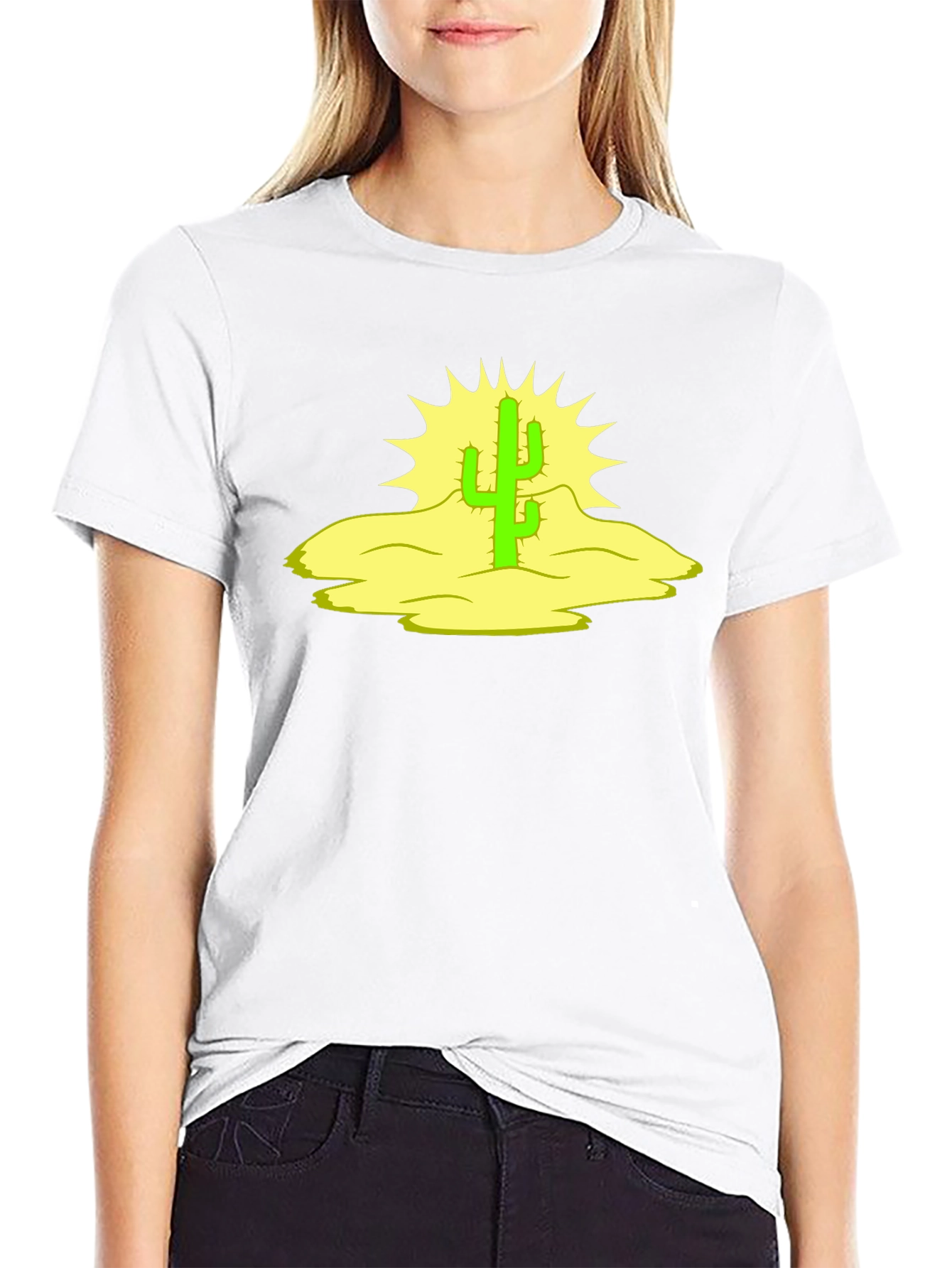 Cactus Graphic Black Tee - Desert Vibes