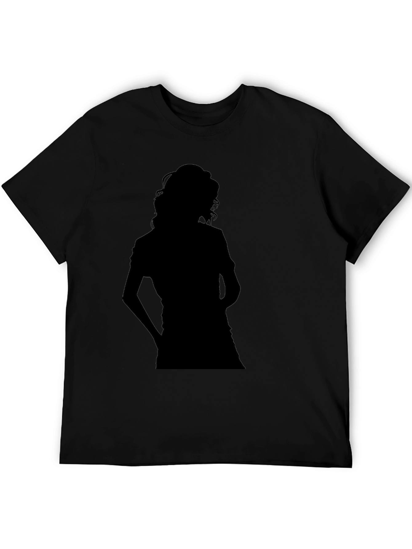 Silhouette Woman Black T-Shirt