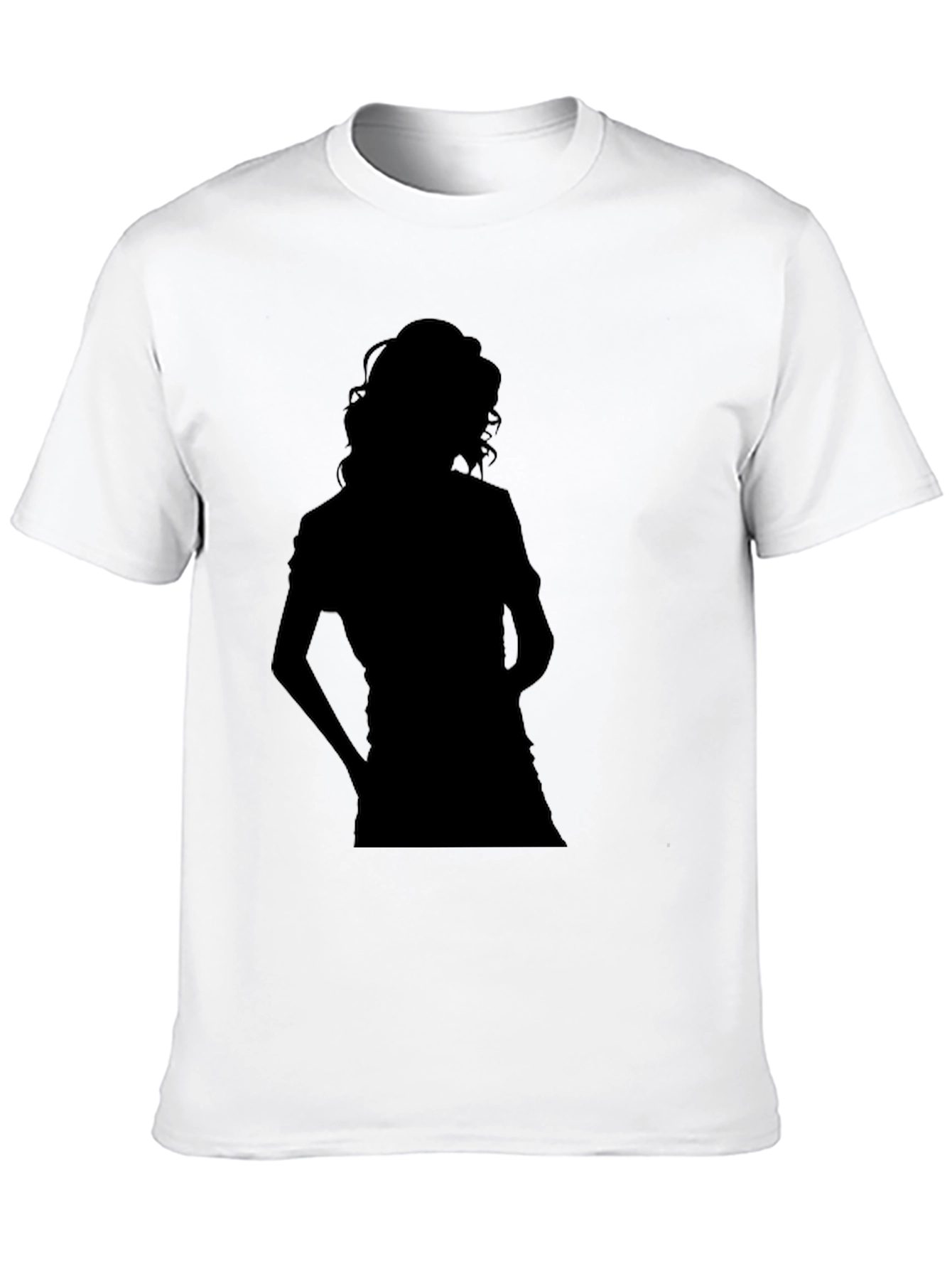 Silhouette Woman Black T-Shirt