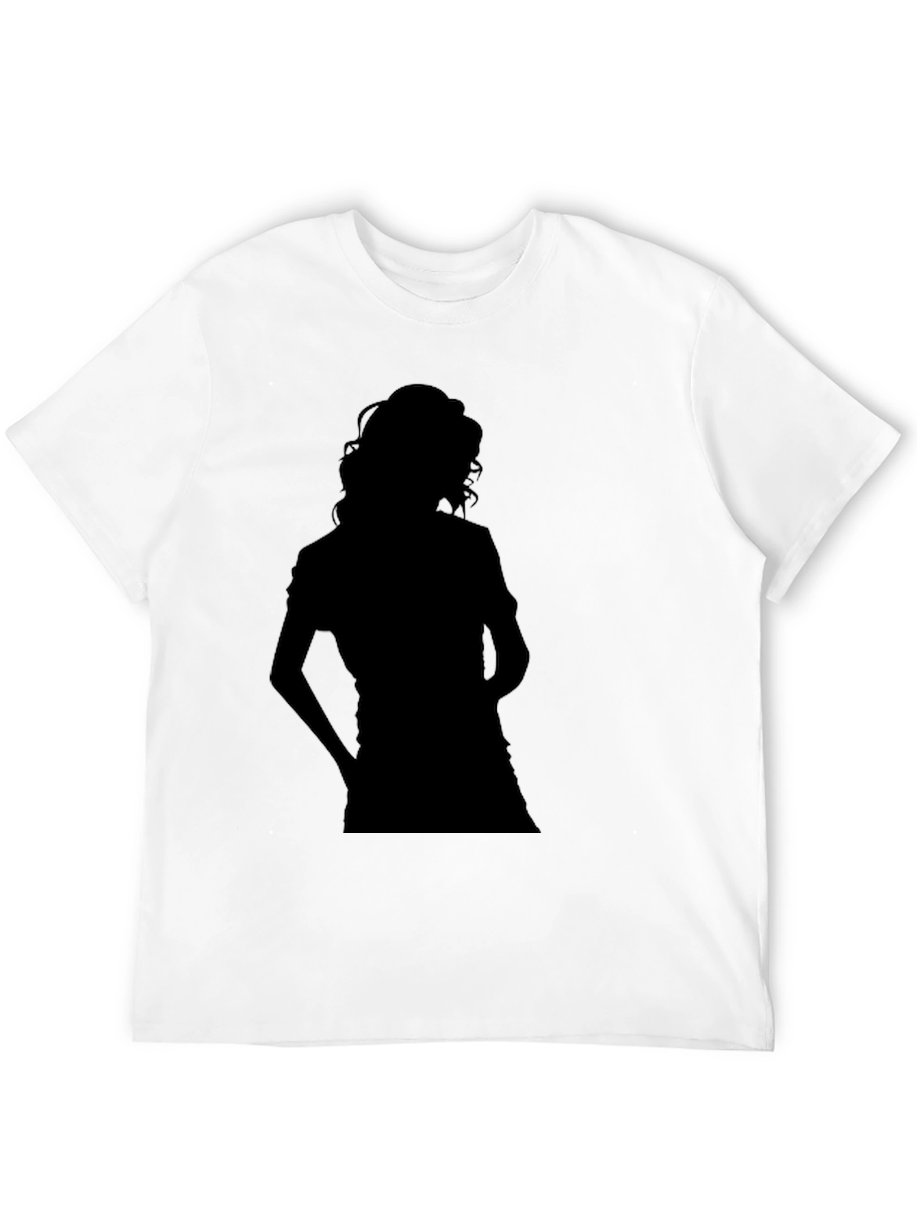 Silhouette Woman Black T-Shirt