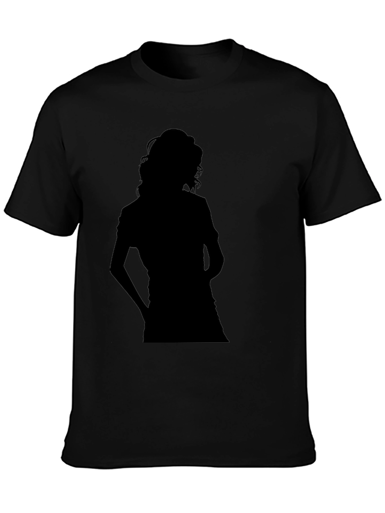 Silhouette Woman Black T-Shirt